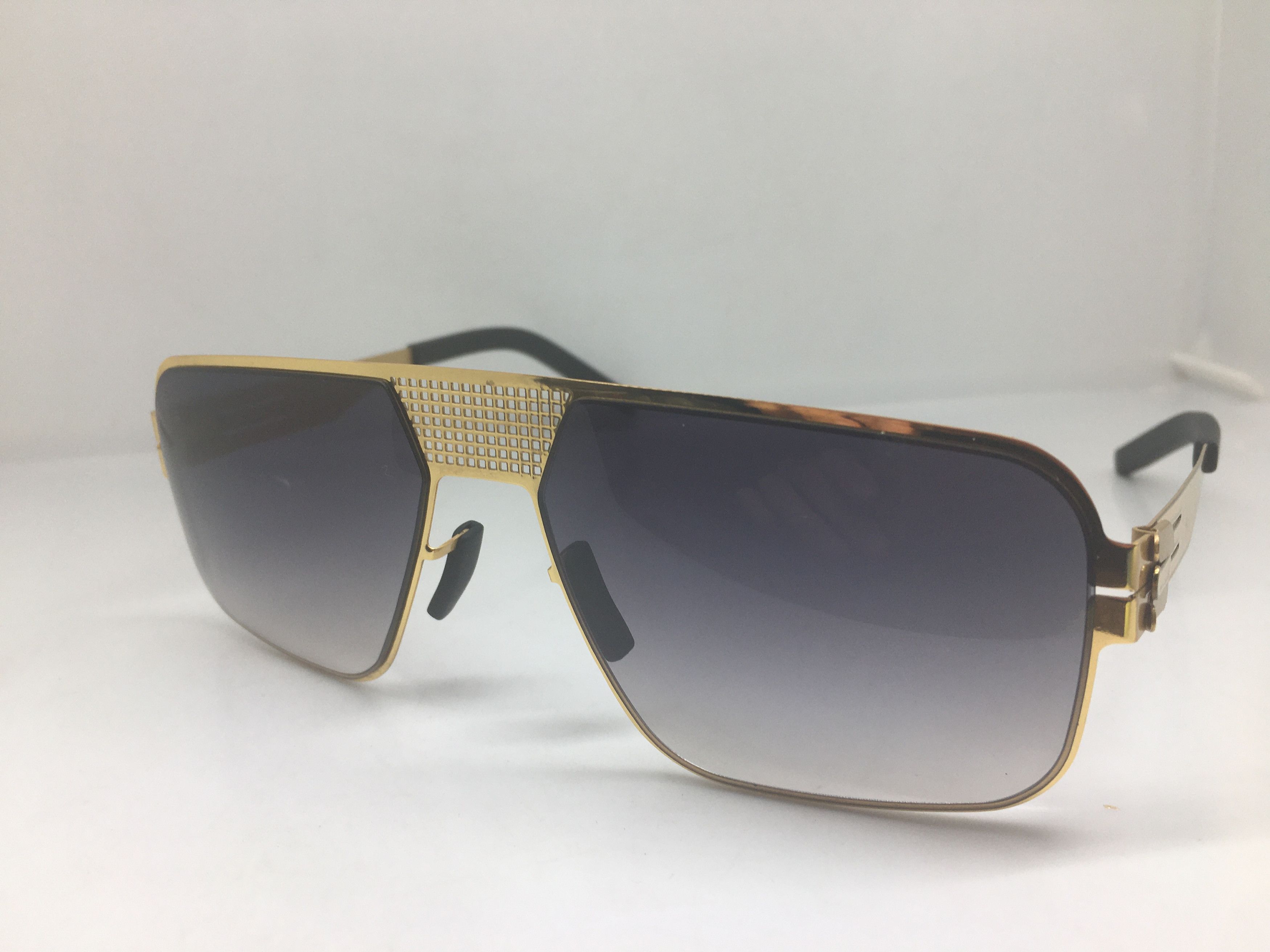 Other Gold Alloy Aviator Sunglasses Frame Pilot Size ONE SIZE - 3 Thumbnail