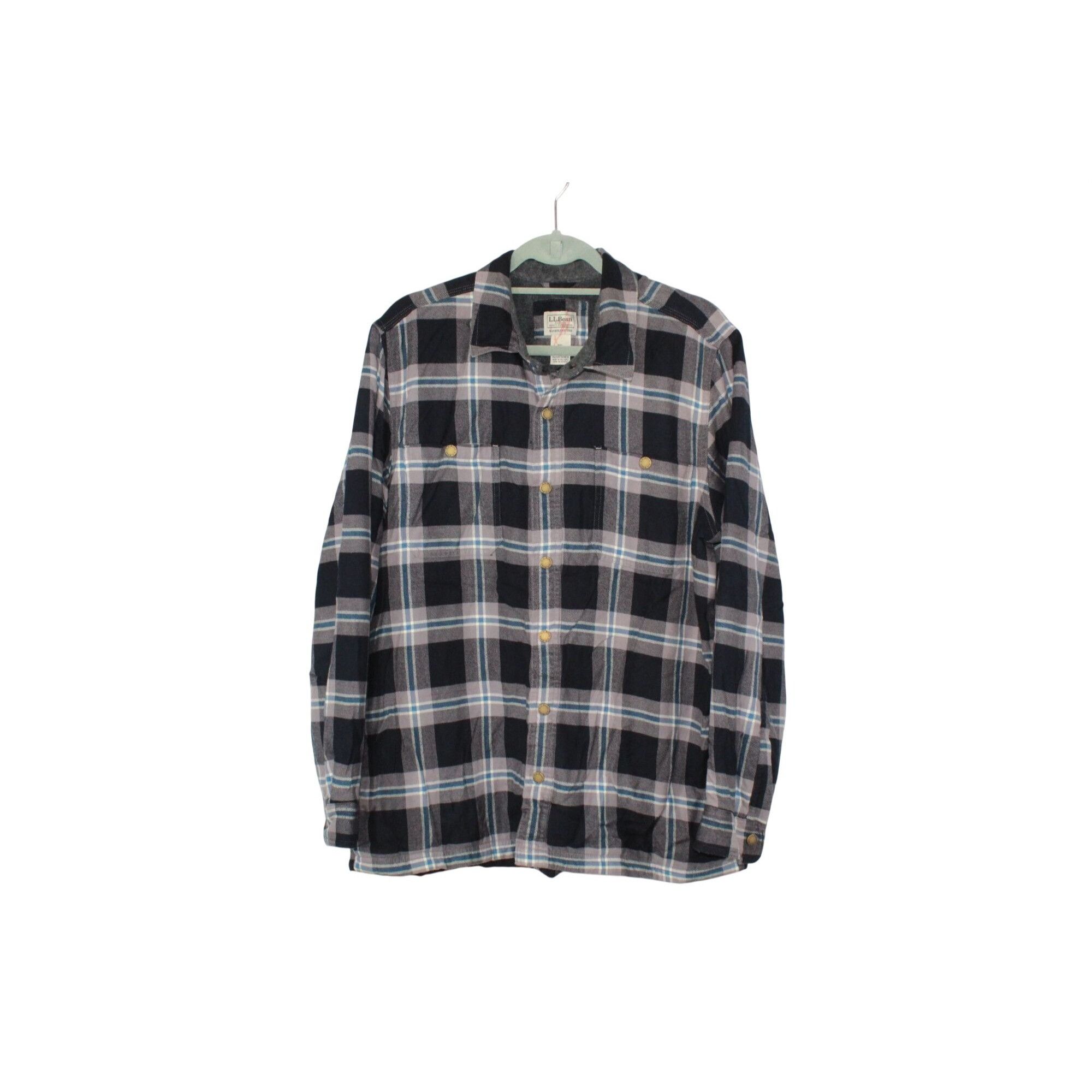 L.L. Bean LL Bean Men Fleece Lined Flannel Shirt Traditional Fit Coal Size US L / EU 52-54 / 3 - 1 Thumbnail