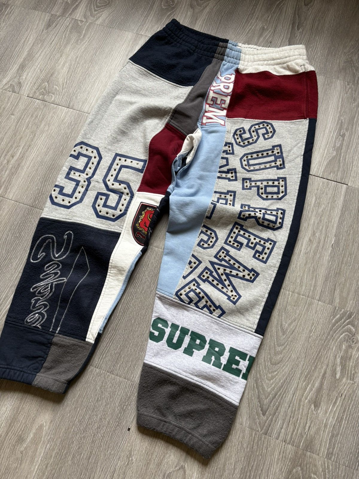 Supreme Supreme Blue Patchwork Pants SS25 Size US 32 / EU 48 - 4 Thumbnail