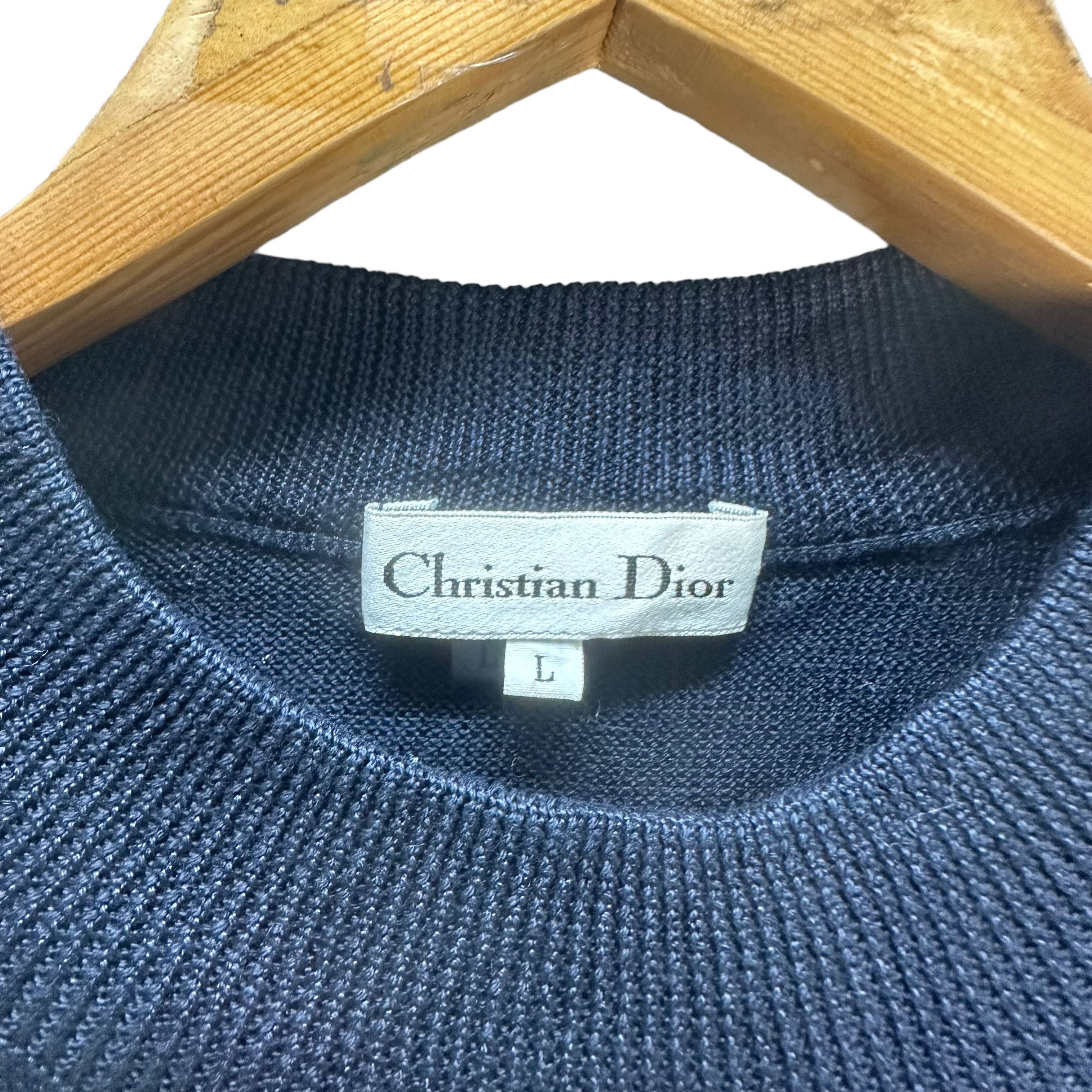 Christian Dior Monsieur CHRISTIAN DIOR EMBROIDERY LOGO KNITTED SWEATER #8724-023 Size US L / EU 52-54 / 3 - 6 Thumbnail