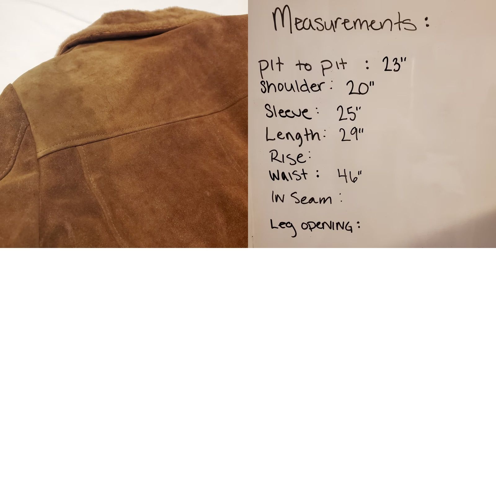 Sears VINTAGE SEARS Mens L Brown Suede Leather Rancher Western Lined Jacket Coat 70s Vtg 42 Size US L / EU 52-54 / 3 - 9 Thumbnail