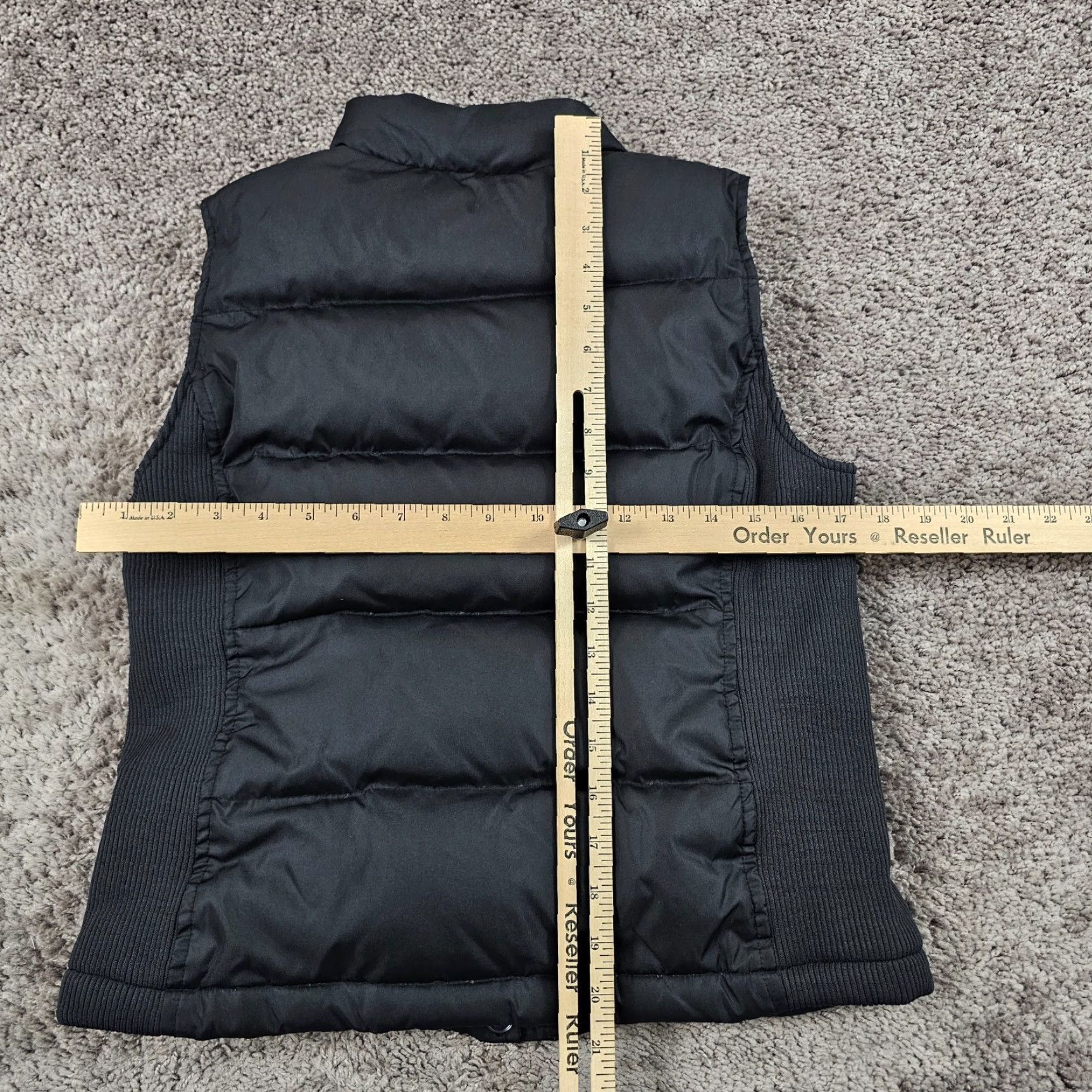 Gap VINTAGE Gap Puffer Vest Womens XS Black Down Full Zip Pockets Lined Ribbed Panel Size XS / US 0-2 / IT 36-38 - 5 Thumbnail