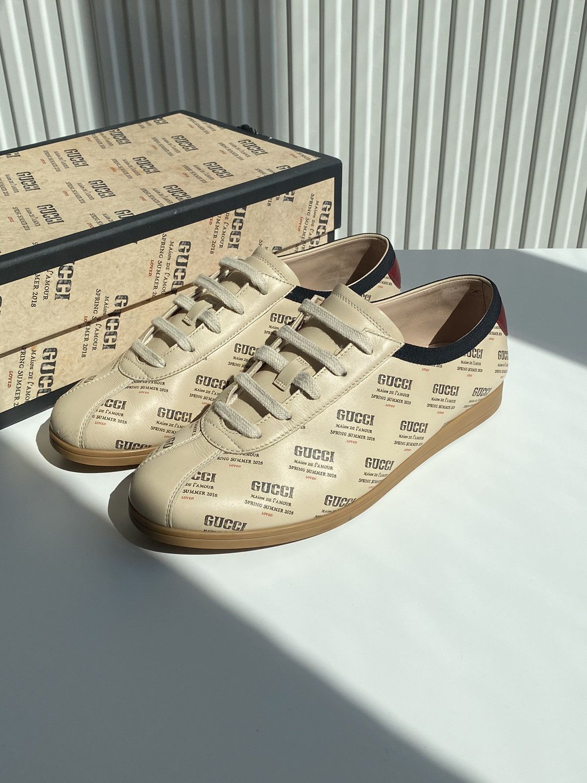 2018  Falacer Loved CalfSkin Low Top Sneakers