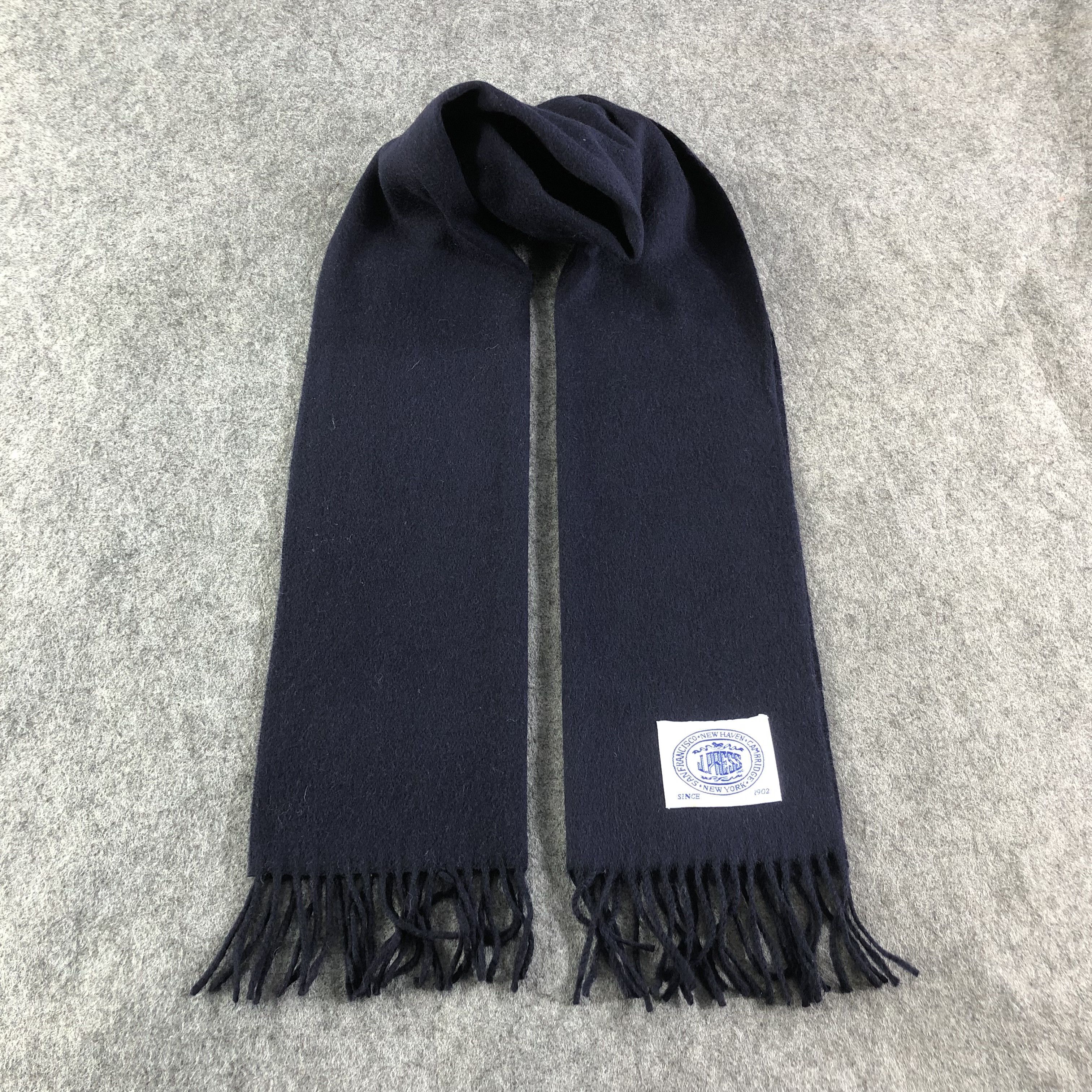 J. Press J. Press Plain Blue Wool Scarf Muffler V1630 Size ONE SIZE - 1 Thumbnail