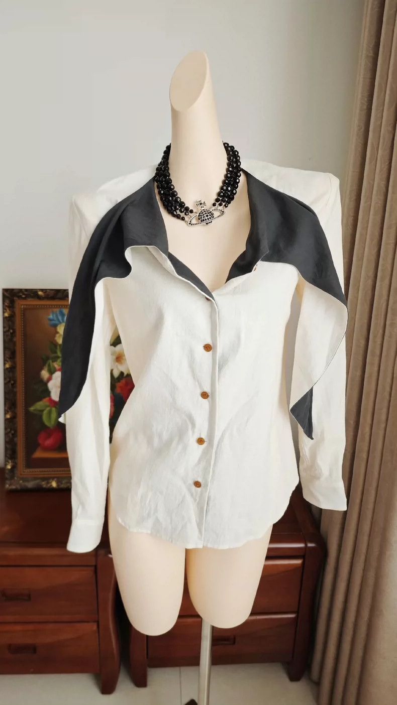 Vivienne Westwood Vivienne Westwood size2 French elegant bow-tied shirt Size M / US 6-8 / IT 42-44 - 4 Thumbnail