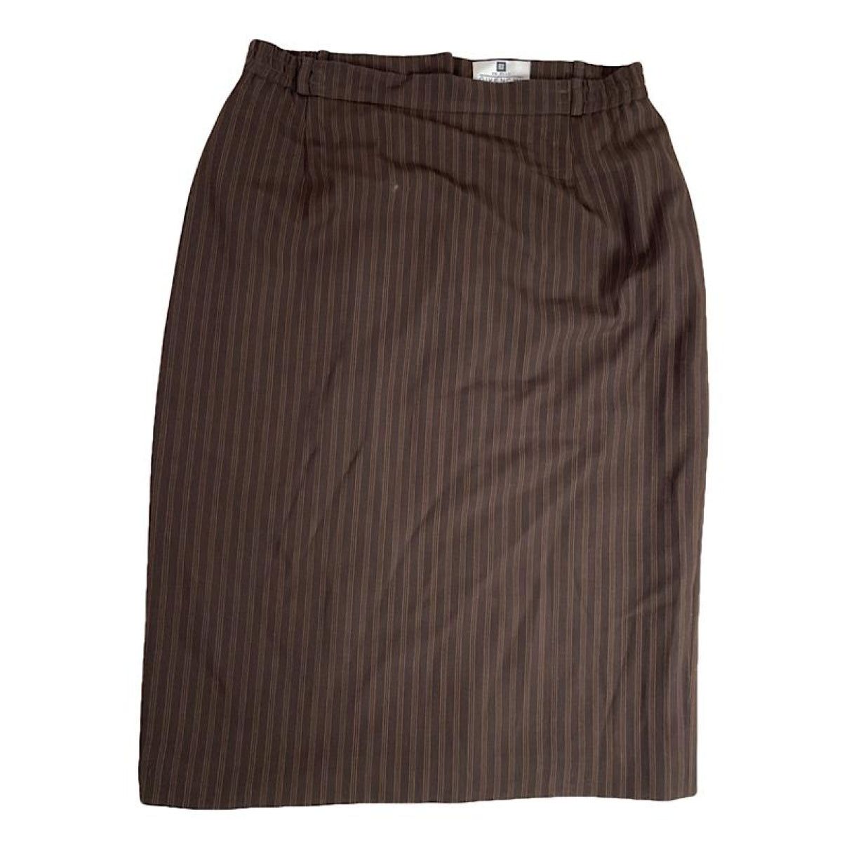 Givenchy Brown Wool Skirt Size 34" / US 12 / IT 48 - 1 Thumbnail