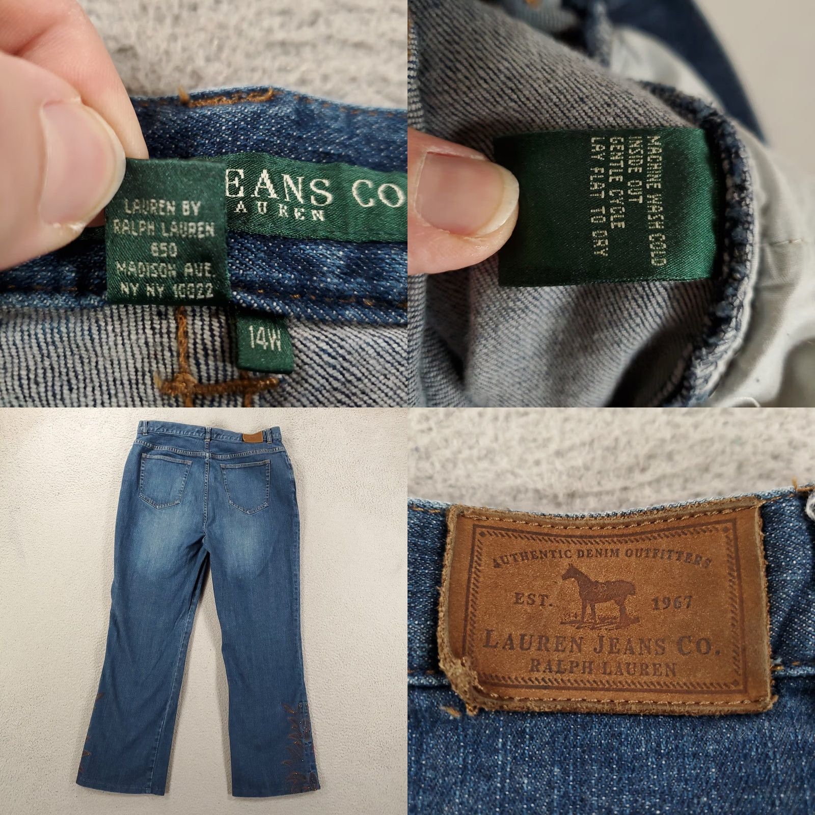 Ralph Lauren Lauren Ralph Lauren Jeans Womens Size 14 Stretch Denim 5-Pocket City Classic Blue Regular Fit Size 36" / US 14 / IT 50 - 8 Thumbnail