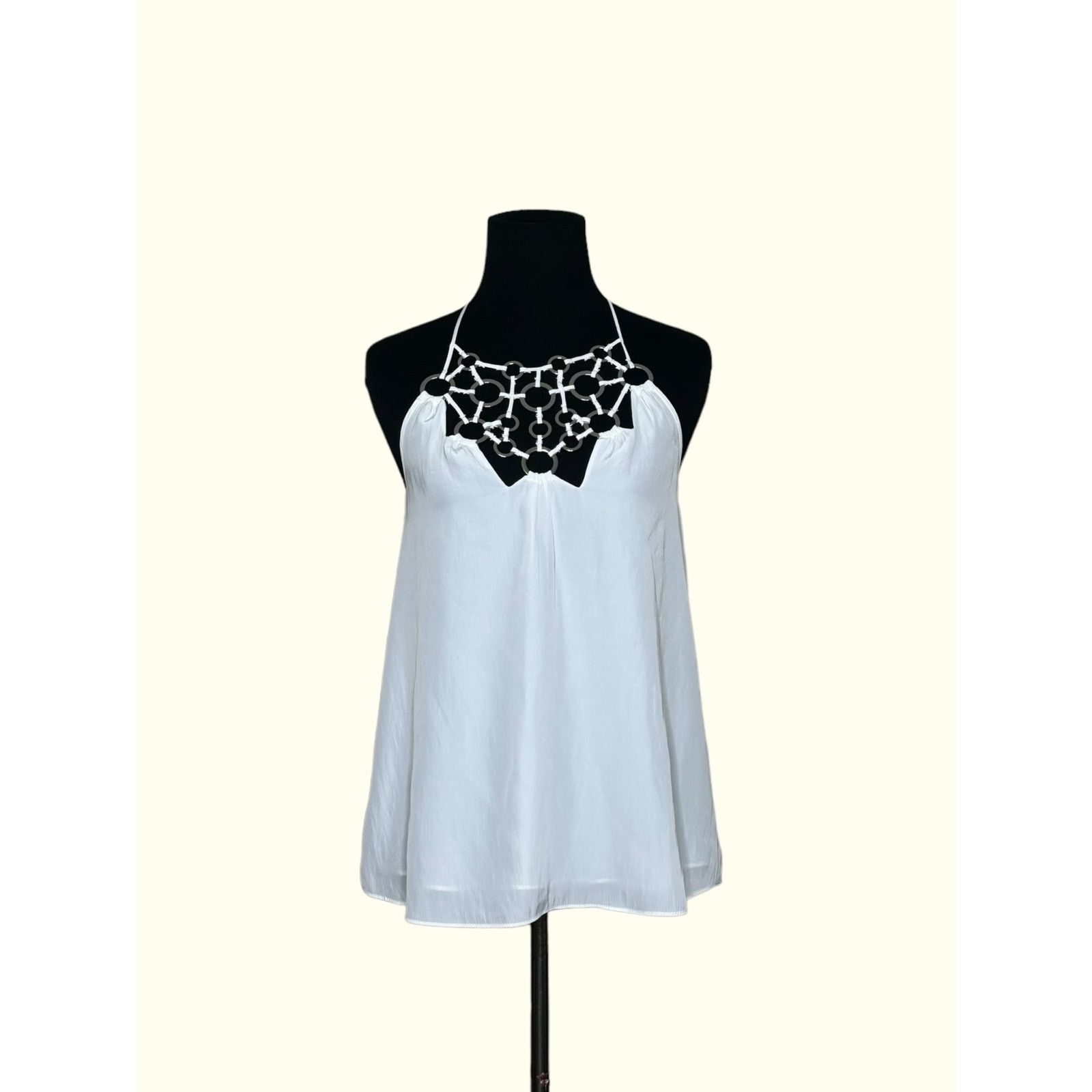 Ramy Brook Ramy Brook off white Ring-Detail Halter Top size XXS Size XXS / US 00 / IT 34 - 10 Thumbnail
