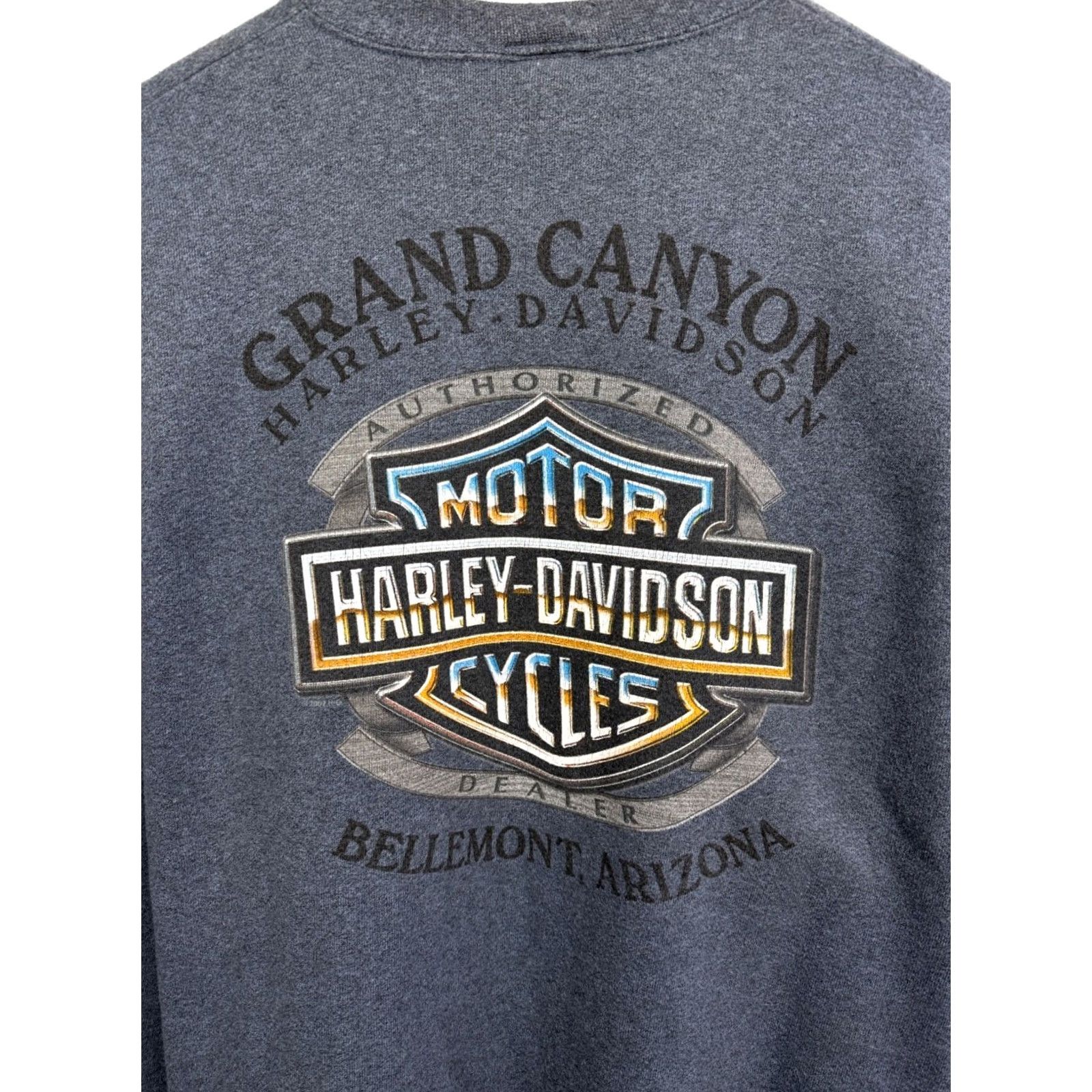 Harley Davidson VINTAGE Harley-Davidson Sweatshirt Shirt Mens L Blue Grand Canyon Arizona Y2K" Size US L / EU 52-54 / 3 - 5 Thumbnail