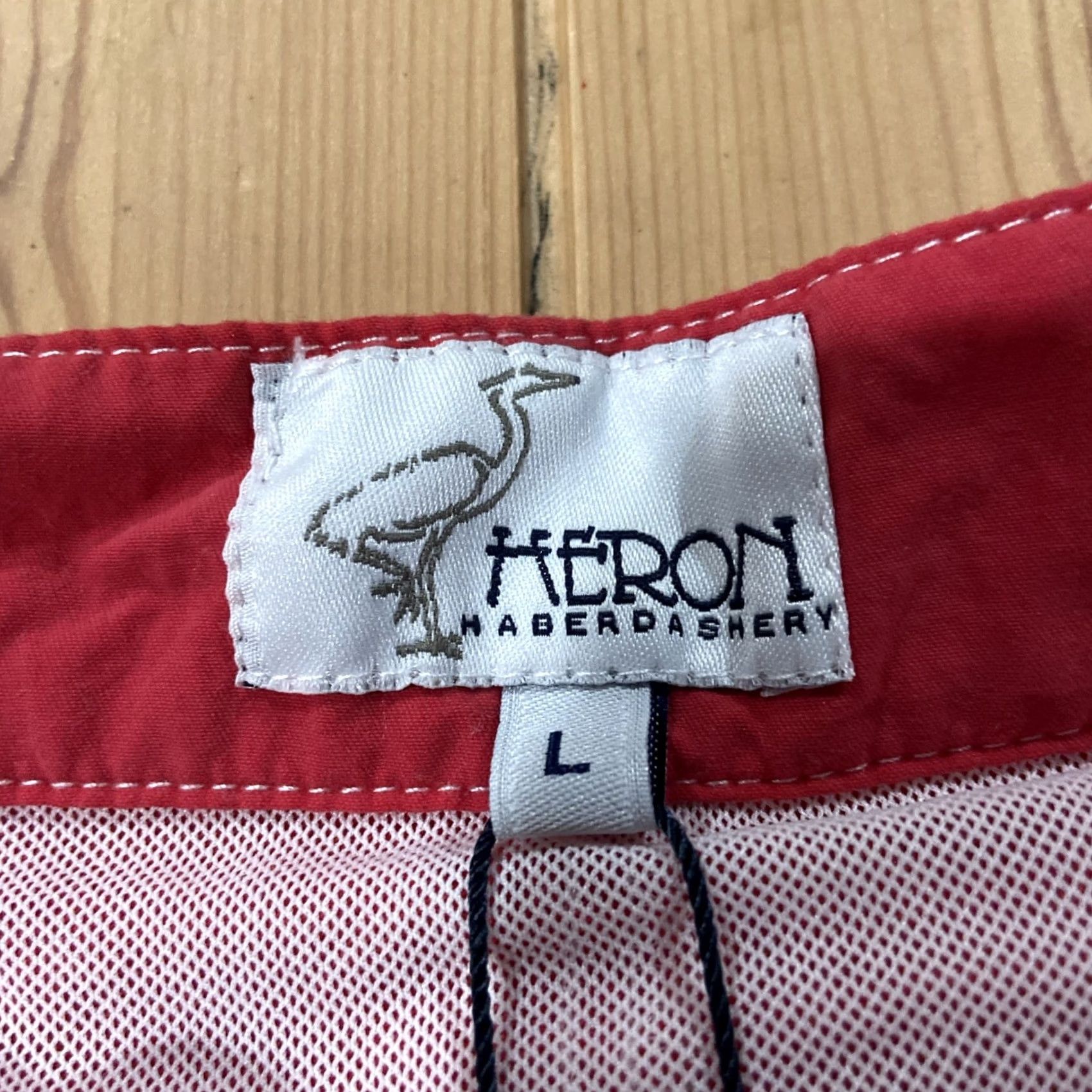 Vintage Heron Haberdashery Mens Bottom L Red Trunks Preppy Swim Portugal Red Size US 33 - 2 Thumbnail
