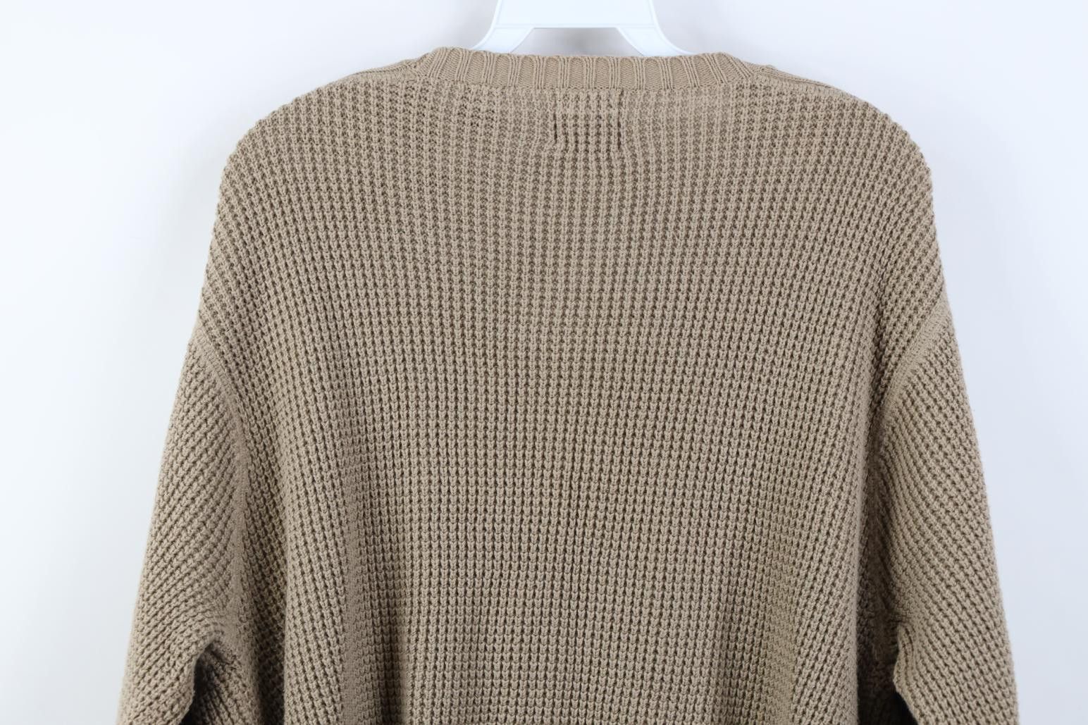 Timberland Vintage 90s Y2K Timberland Chunky Thermal Knit Sweater Beige Size US L / EU 52-54 / 3 - 9 Thumbnail