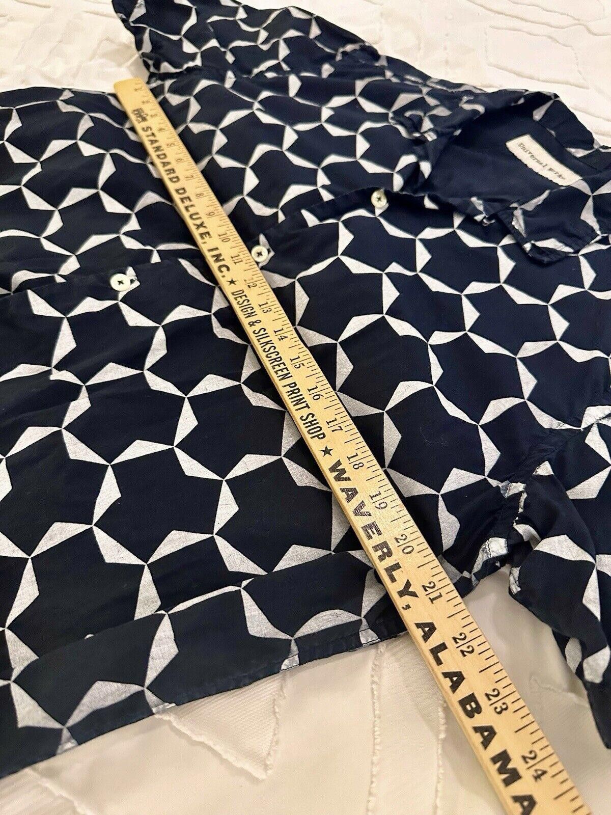 Universal Works Universal Works Block Print Short Sleeve Indigo Size Large Size US L / EU 52-54 / 3 - 3 Thumbnail