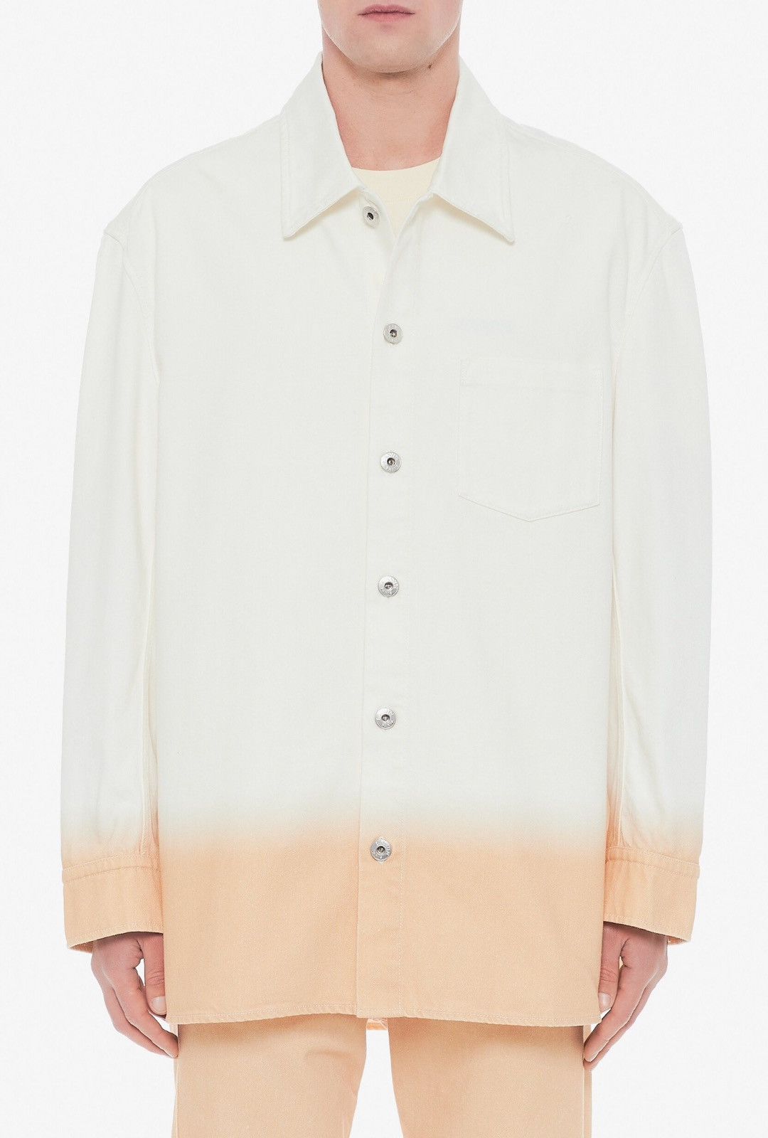 Lanvin Last Size Lanvin Two-Colored Gradient Cotton Shirt IT 50 L Size US M / EU 48-50 / 2 - 1 Thumbnail