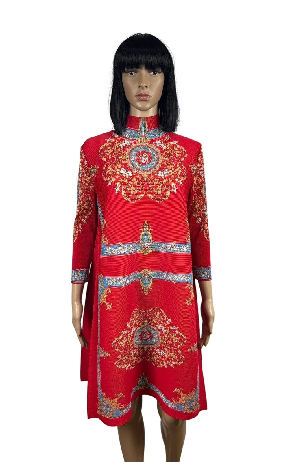 Other Pleats Baroque Printed Dress miyake style Size S / US 4 / IT 40 - 1 Thumbnail