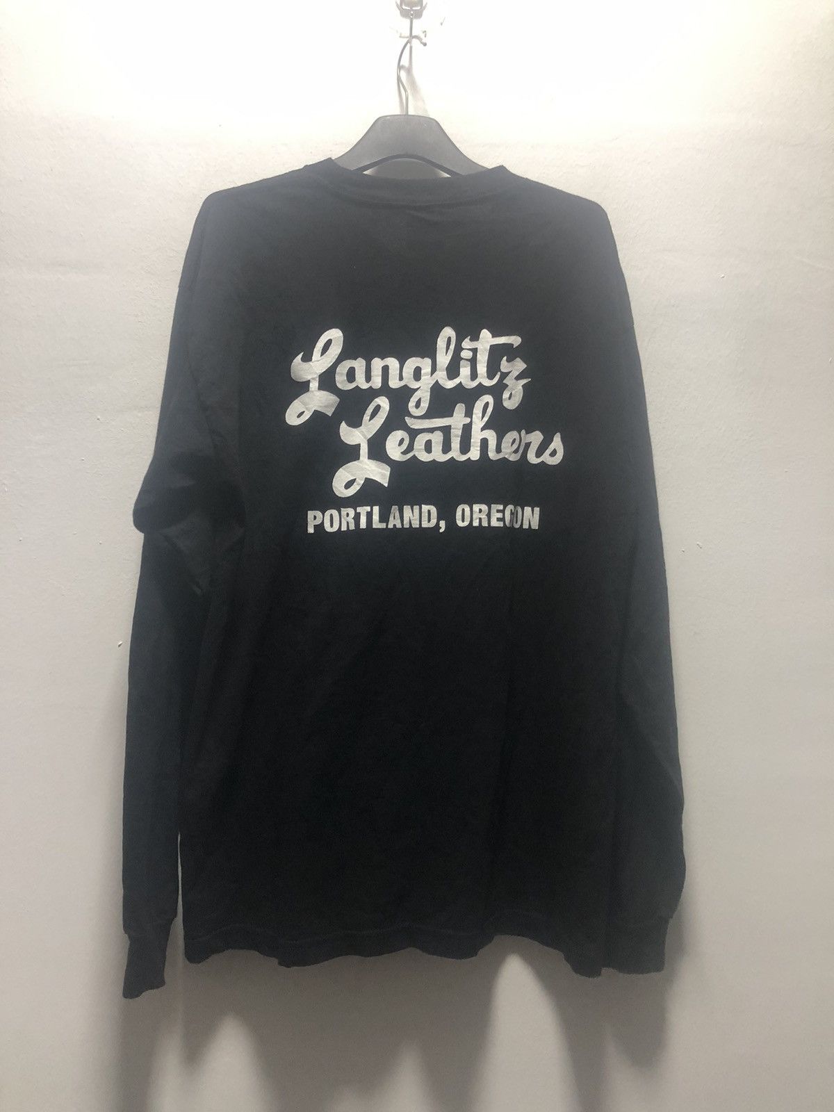 Harley Davidson × Indian Motorcycle Vintage LANGLITZ LEATHERS T Shirt Longsleeve 90s Size US XL / EU 56 / 4 - 5 Thumbnail