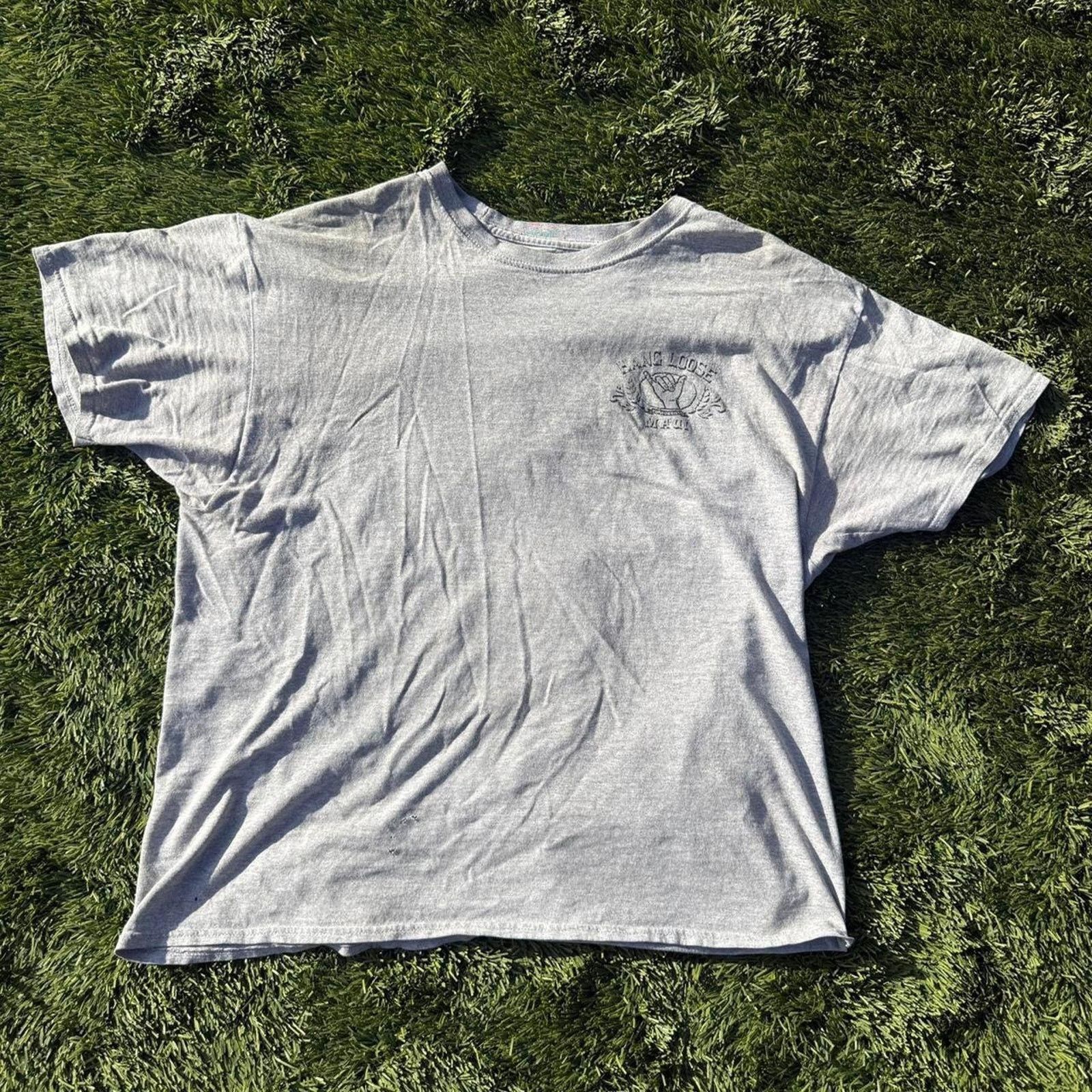 Hanes Vintage Tee Shirt Grey Maui Hawaii Hang Loose Shaka Size XL Size US XL / EU 56 / 4 - 1 Thumbnail
