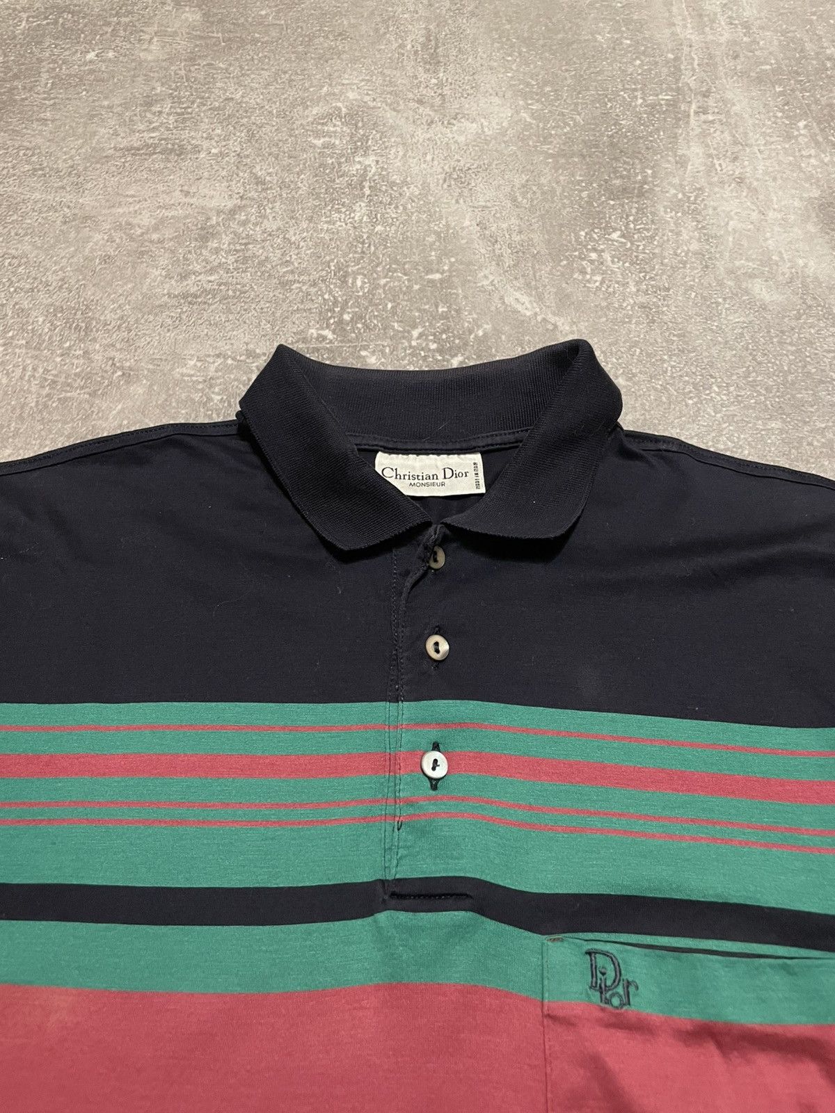Christian Dior Monsieur Vintage Christian Dior Monsieur Striped Polo Shirt 90s Size US M / EU 48-50 / 2 - 5 Thumbnail