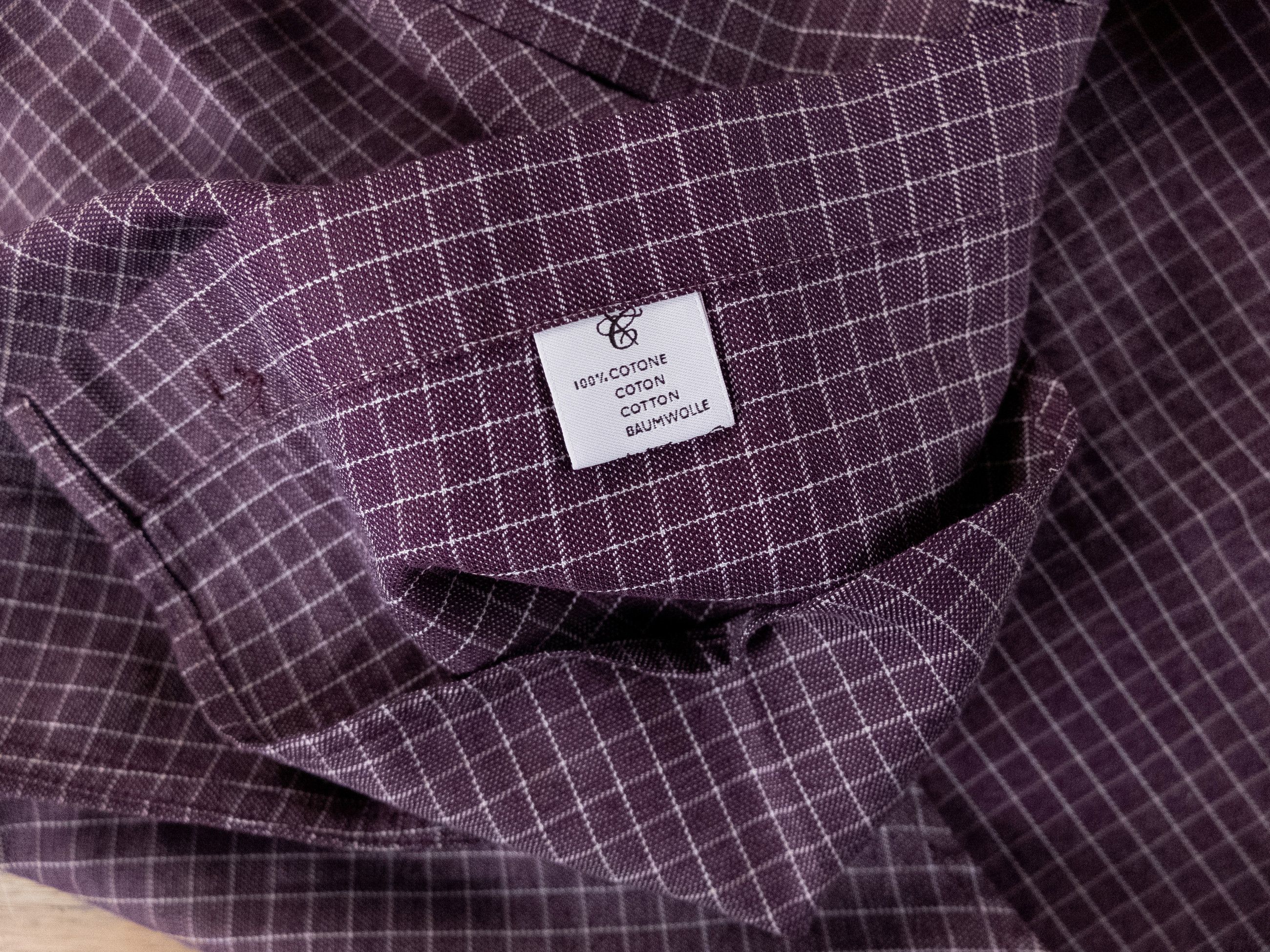 Canali CANALI burgundy gingham motif button-down cotton shirt XXL Size US XXL / EU 58 / 5 - 4 Thumbnail