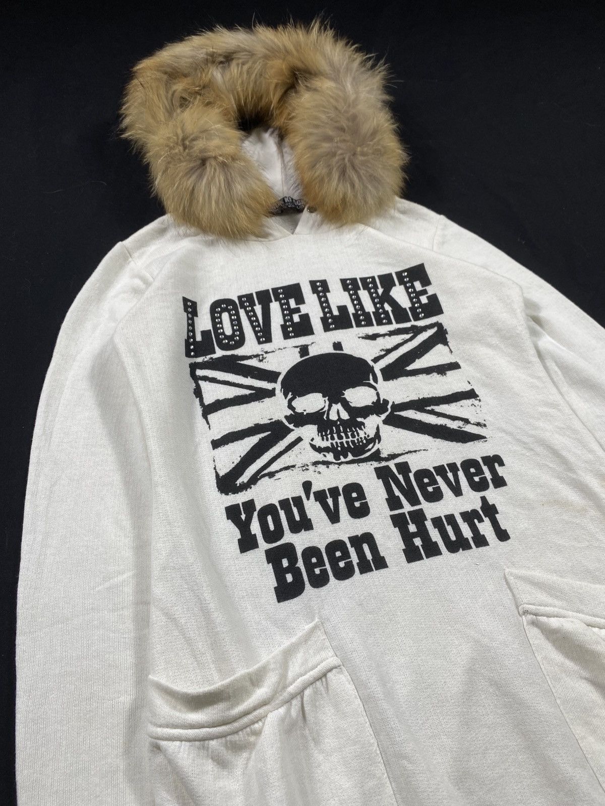 If Six Was Nine JAPANESE GOTHIC SKULL FAUX FUR HOODIE IFSIX LGB STYLED Size US M / EU 48-50 / 2 - 2 Thumbnail