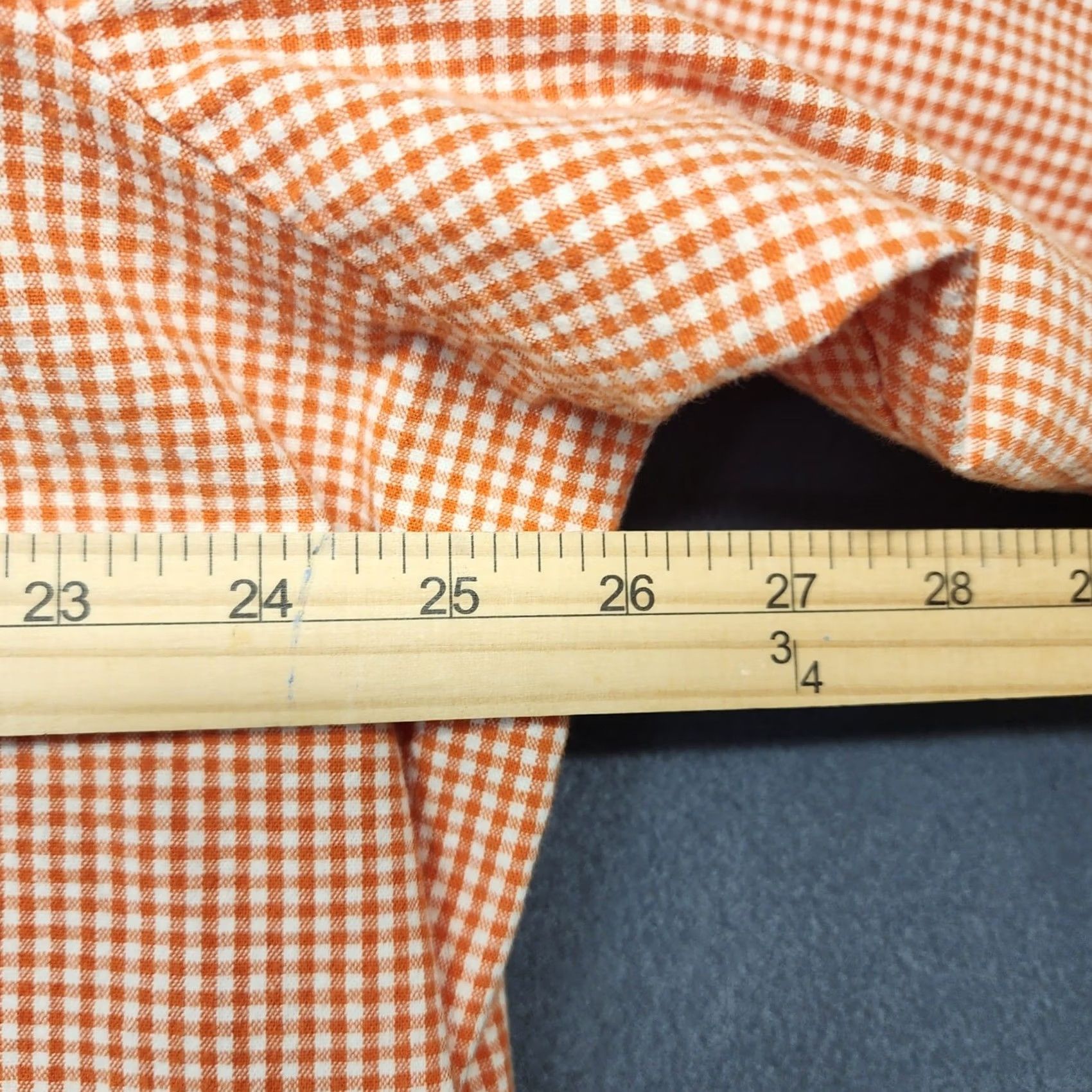 Quacker Factory VINTAGE The Quacker Factory Top Womens 1X Orange Check Floral Embroidered Country Cottage Long Sleeve Button Up Womens Size XL / US 12-14 / IT 48-50 - 5 Thumbnail