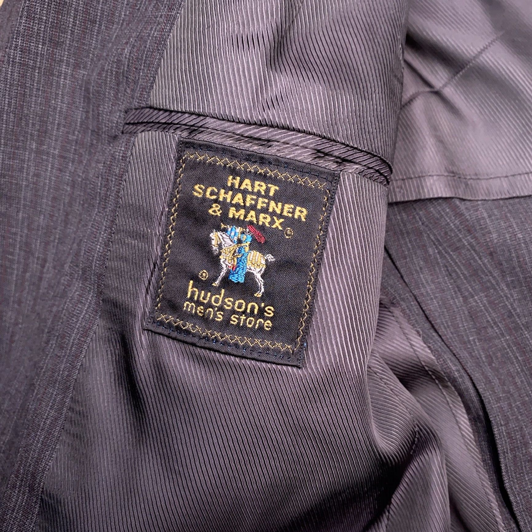 Hart Schaffner Marx Hart Schaffner Marx Suit 40R Gray Striped Wool 2 Piece USA 2 Piece Mens Jacket Pants 40 Waist 35 Inseam Regular Modern Classic Vintage N/A Size 40R - 5 Thumbnail