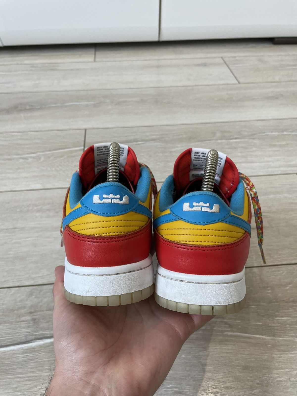 Nike Size 6 - Nike Dunk Low x LeBron James x Fruity Pebbles Red6 Size US 6 / IT 36 - 3 Thumbnail
