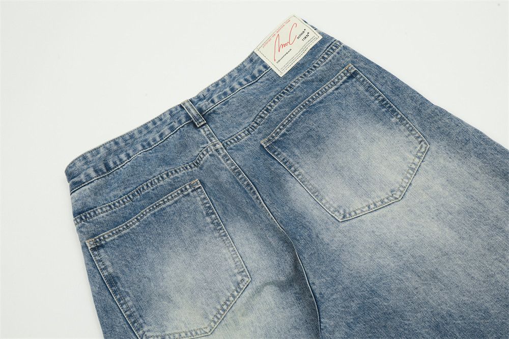 Jean Men's vintage gradient washed distressed scimitar jeans Size US 32 / EU 48 - 5 Thumbnail