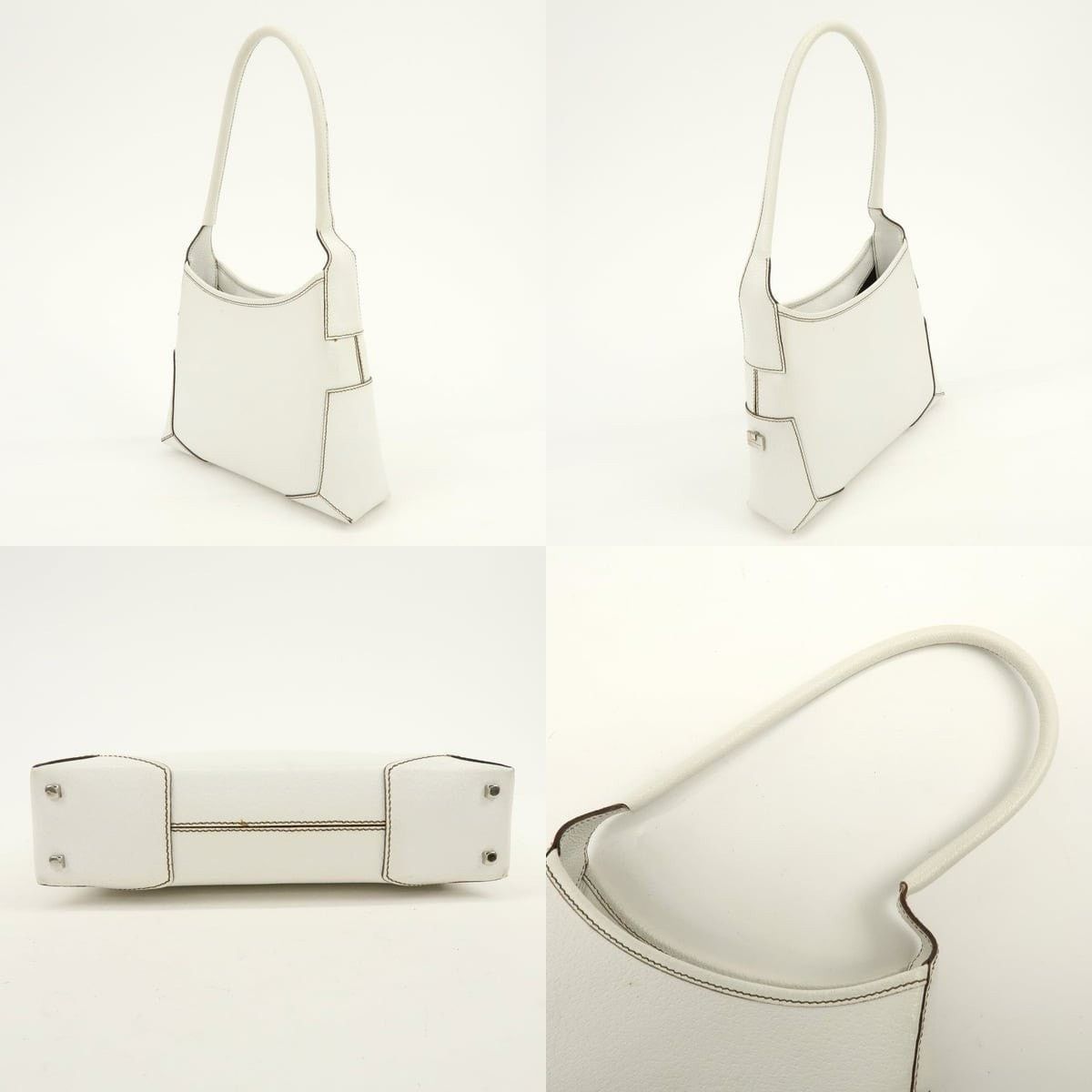 Salvatore Ferragamo Ferragamo Calfskin Shoulder Bag White Size ONE SIZE - 3 Thumbnail