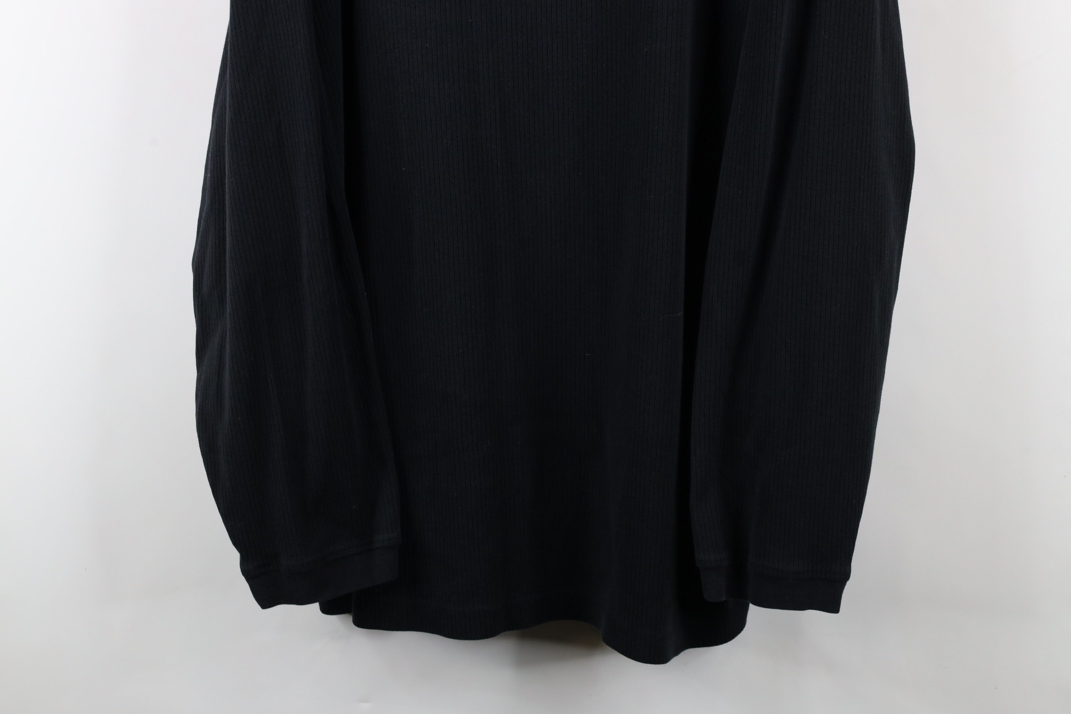 Vintage Vintage 90s Streetwear Knit Long Sleeve Rugby Polo Black Size US XXL / EU 58 / 5 - 3 Thumbnail