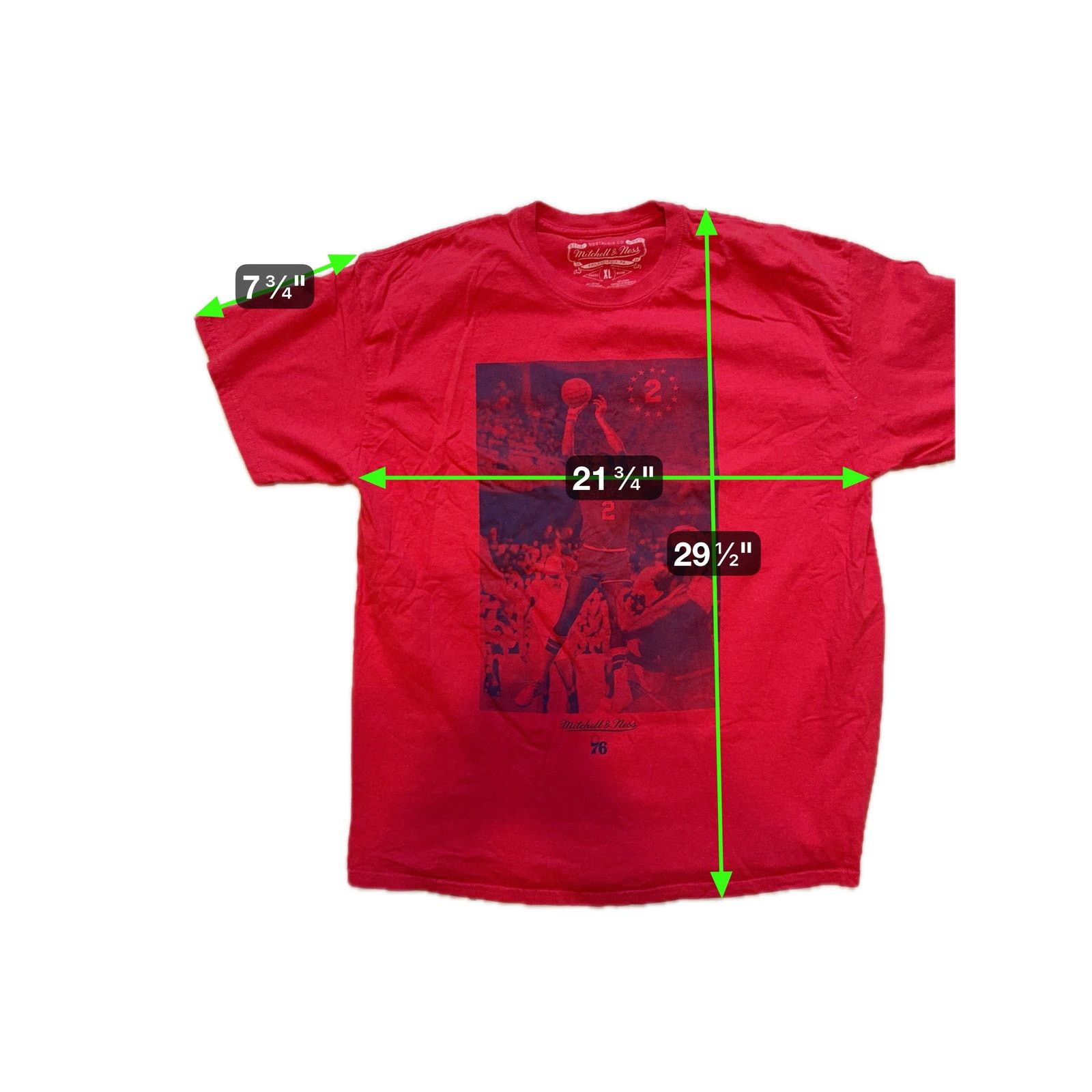 Mitchell & Ness Mitchell & Ness Philadelphia 76ers Moses Malone T Shirt XL Size US XL / EU 56 / 4 - 4 Thumbnail