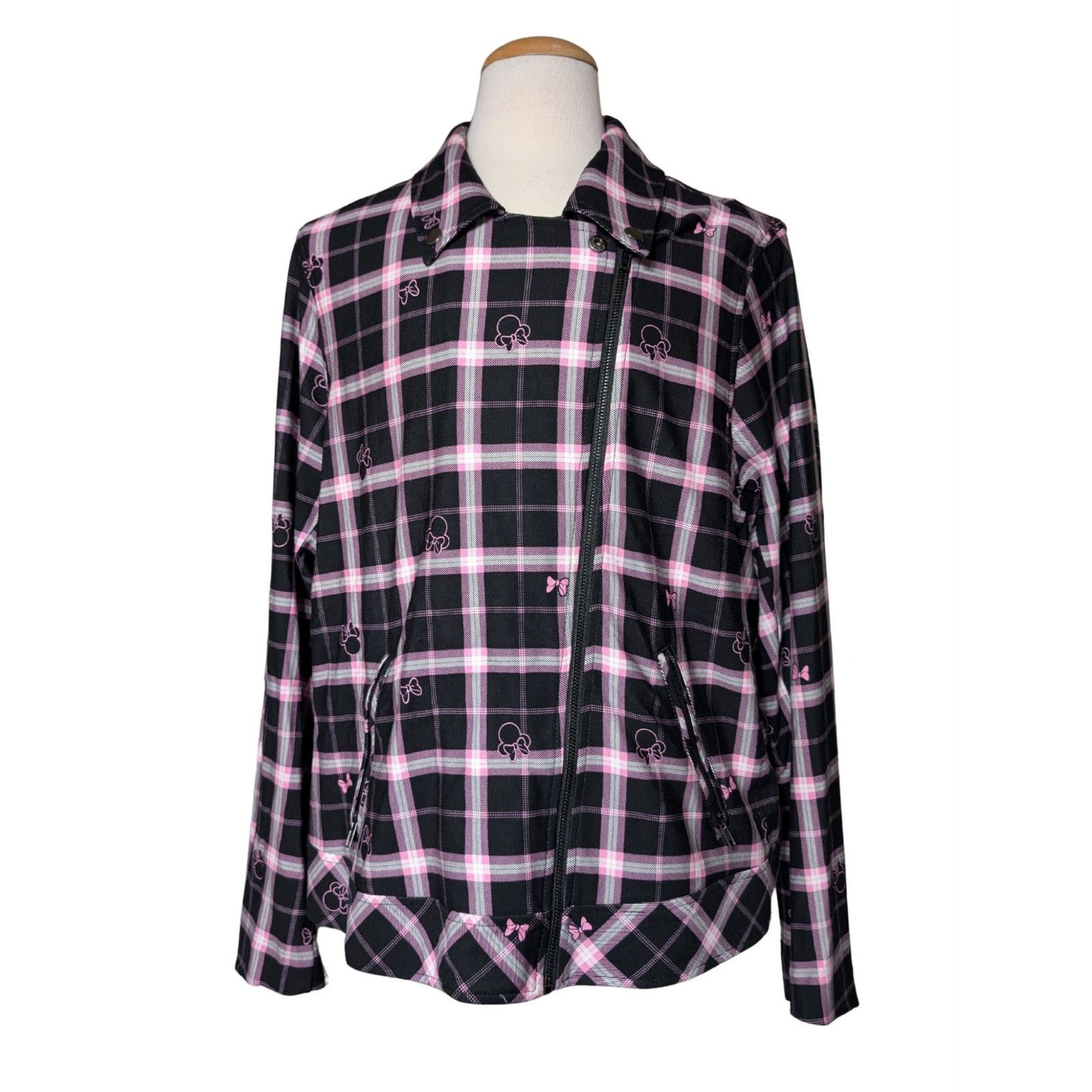 Disney Torrid x Disney Minnie Mouse Ponte Moto Jacket Women 4 USED Size S / US 4 / IT 40 - 1 Thumbnail