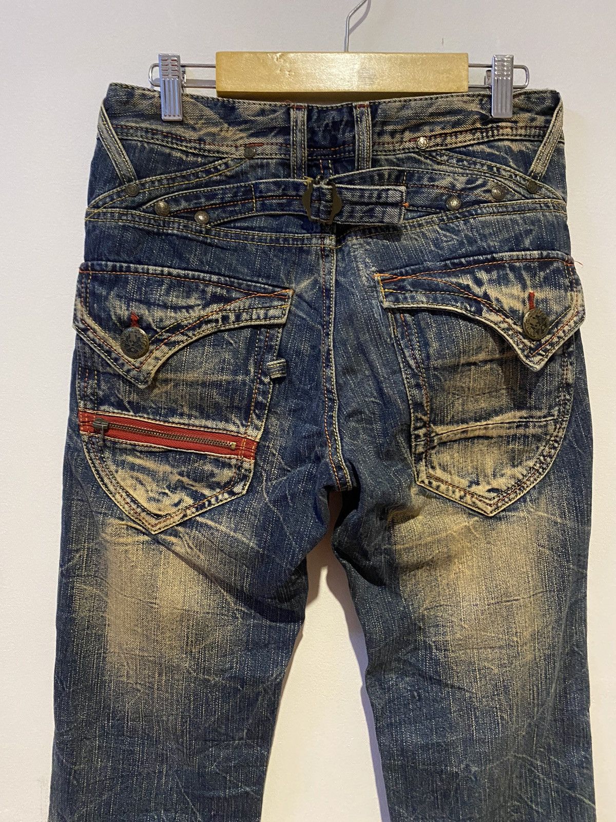 Japanese Brand Blow By Blue Distressed Denim Jeans Size US 30 / EU 46 - 11 Thumbnail