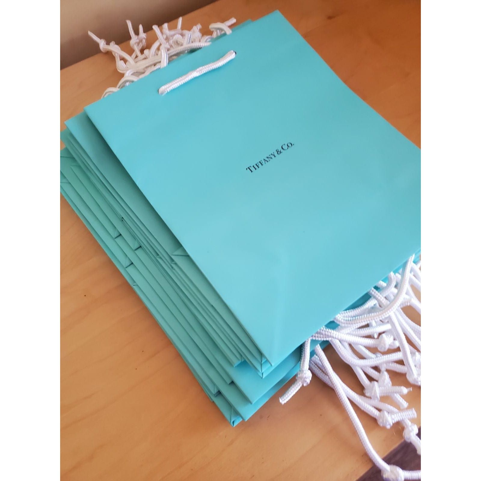 Tiffany & Co. TIFFANY & Co. 10" x 8" x 4” Blue MEDIUM Paper Bag New ONE Size ONE SIZE - 1 Thumbnail