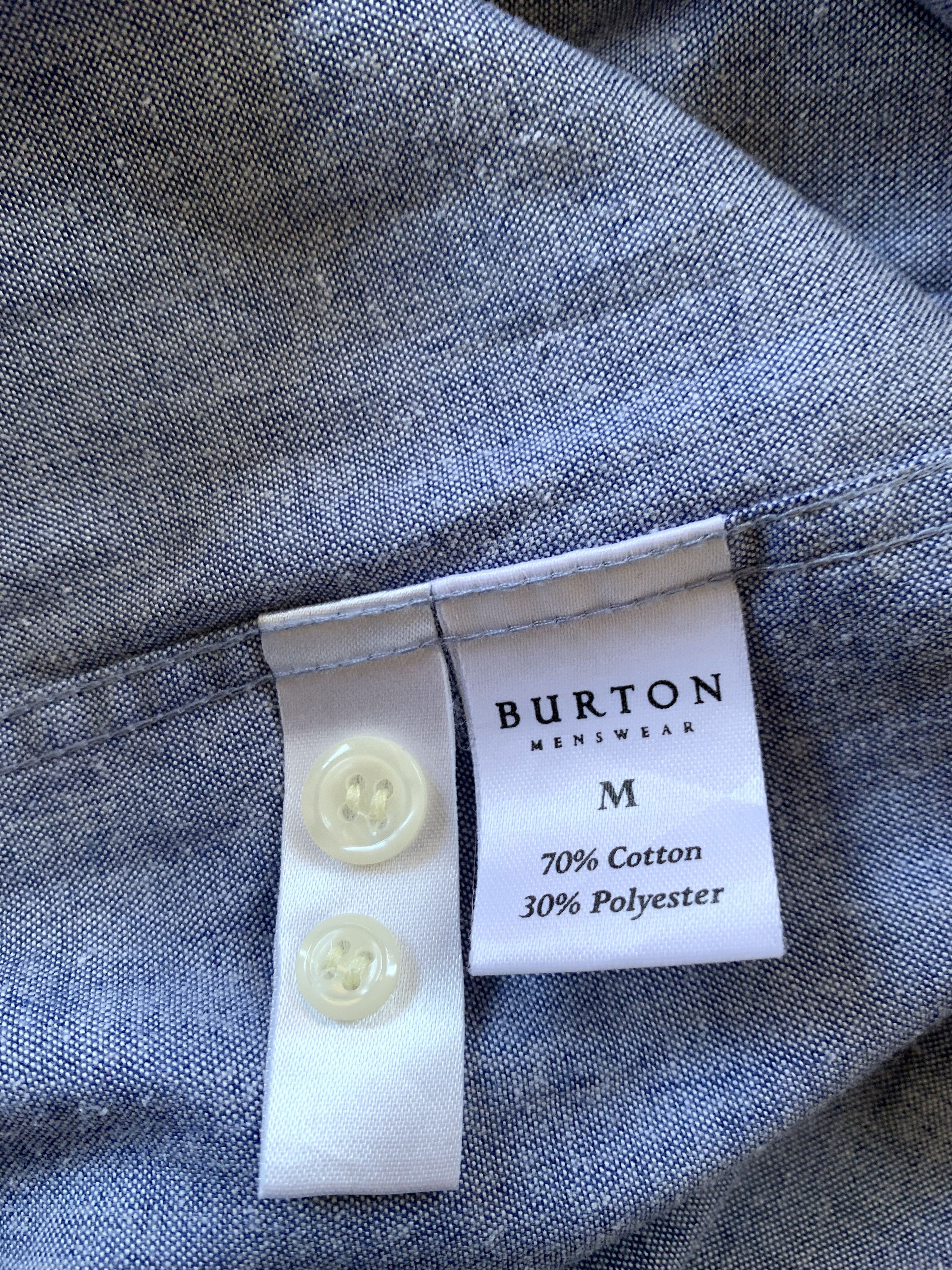 Burton Burton Light Blue Cotton Short Sleeve Shirt Size US M / EU 48-50 / 2 - 6 Thumbnail