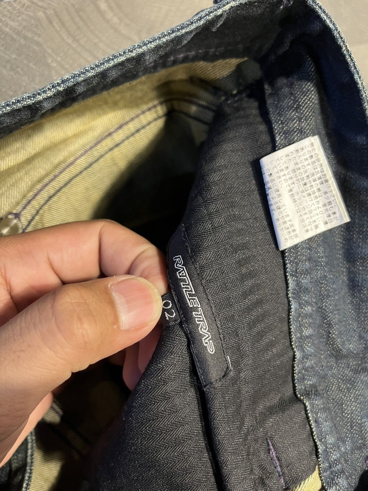 Japanese Brand Rattle Trap Faded Blue Jeans