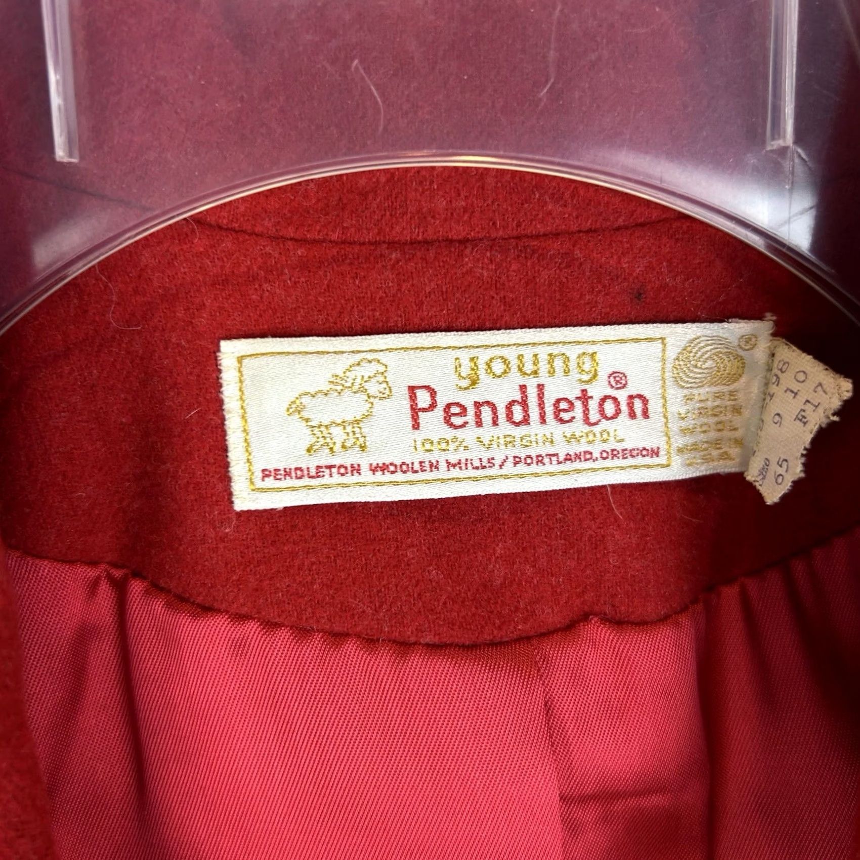 Pendleton VINTAGE Pendleton Blazer Women 9 Red Wool Jacket USA Academia Preppy Read Ladies Blazer Suits Solid Notch/Lined Regular Size M / US 6-8 / IT 42-44 - 3 Thumbnail
