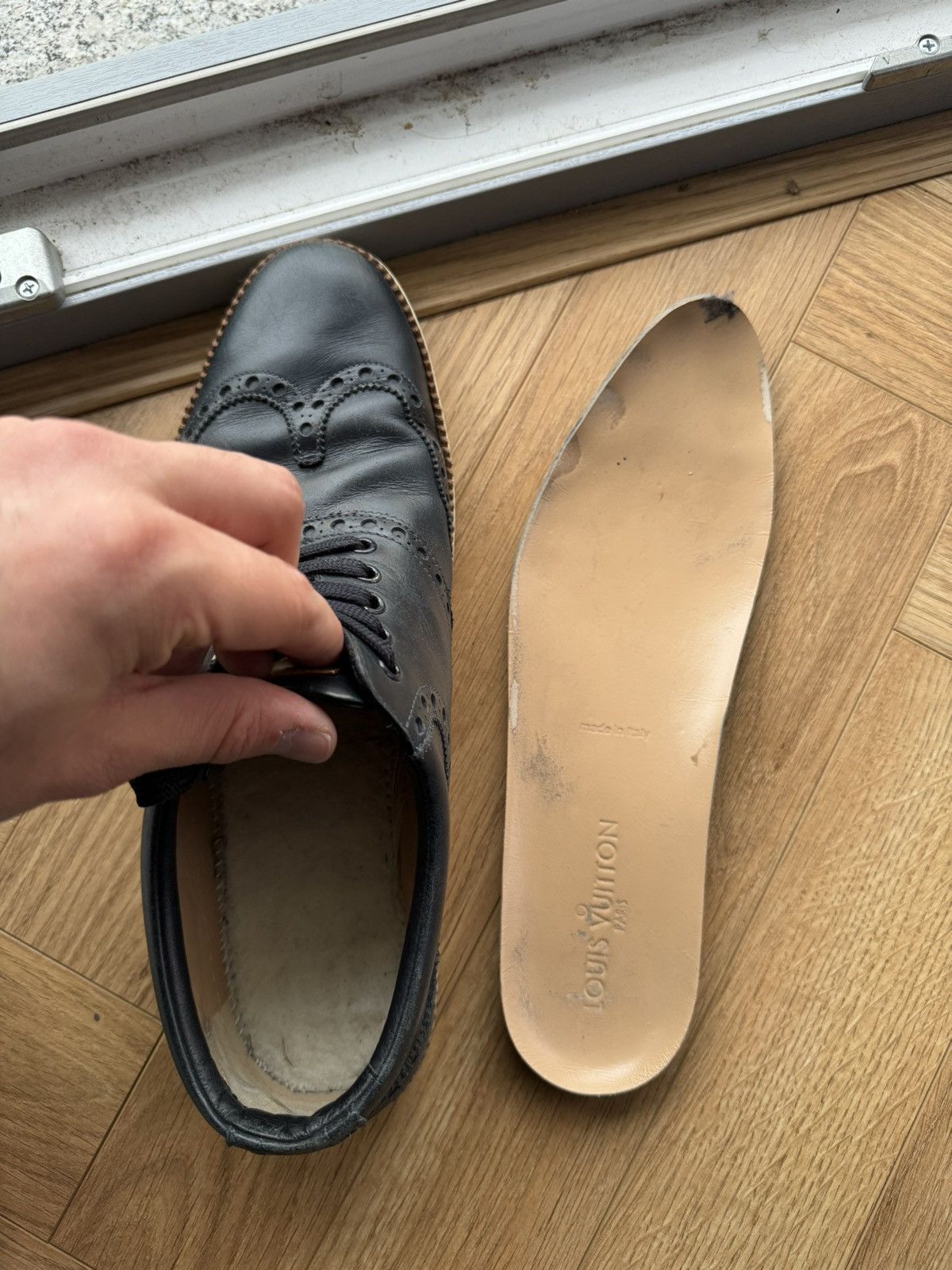 Designer × Louis Vuitton × Vintage Louis Vuitton Brogue Leather Oxford Lace Up Sneakers Size US 9 / EU 42 - 11 Thumbnail
