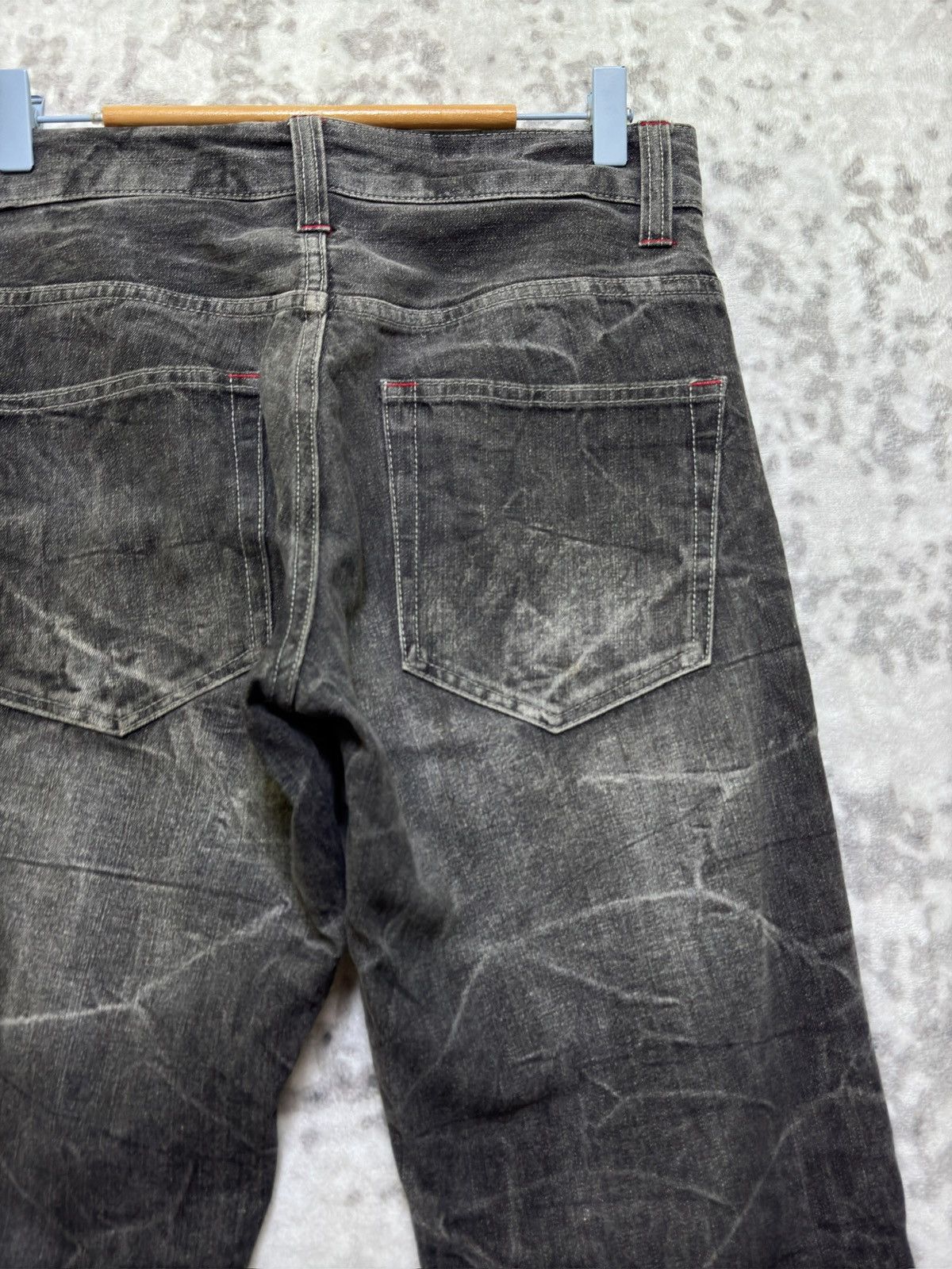 If Six Was Nine Y2K Wild Life Streetwear Poem Print Black Grey Jeans Size US 31 - 11 Thumbnail