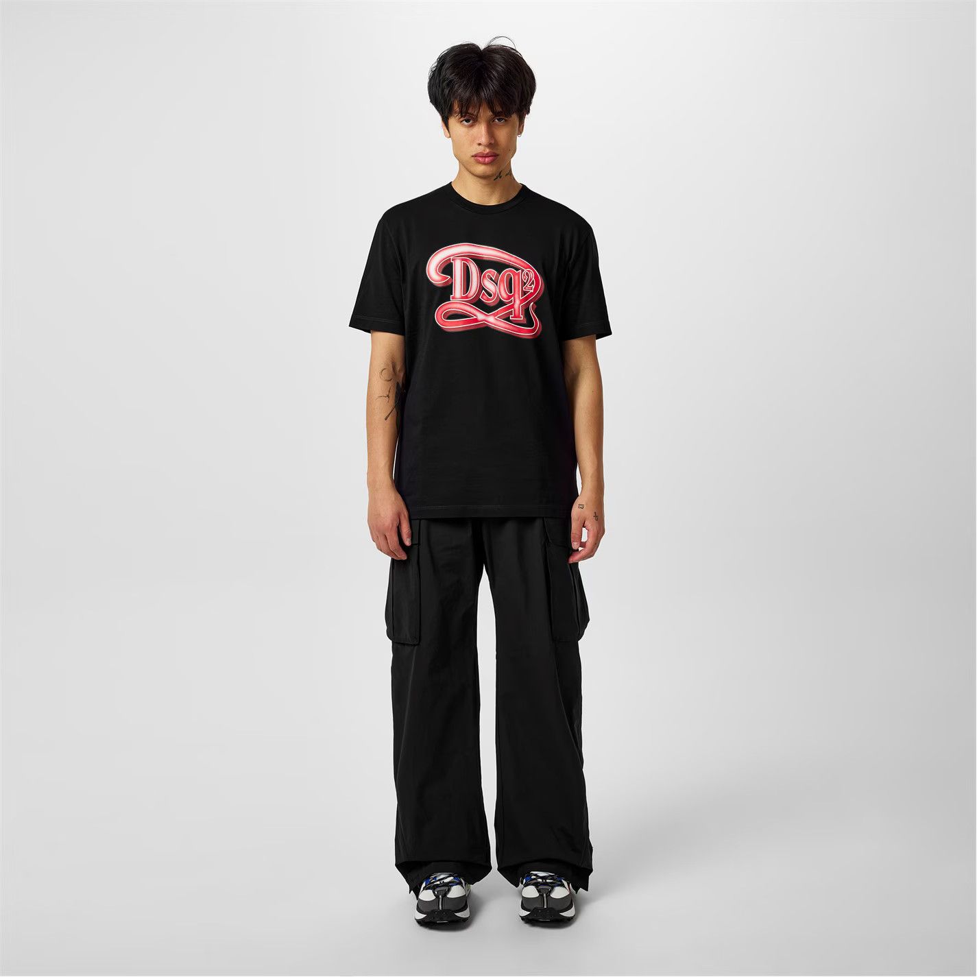 Dsquared2 o1g2r1mq0426 Logo Print T-Shirt in Black Size US XXL / EU 58 / 5 - 5 Thumbnail