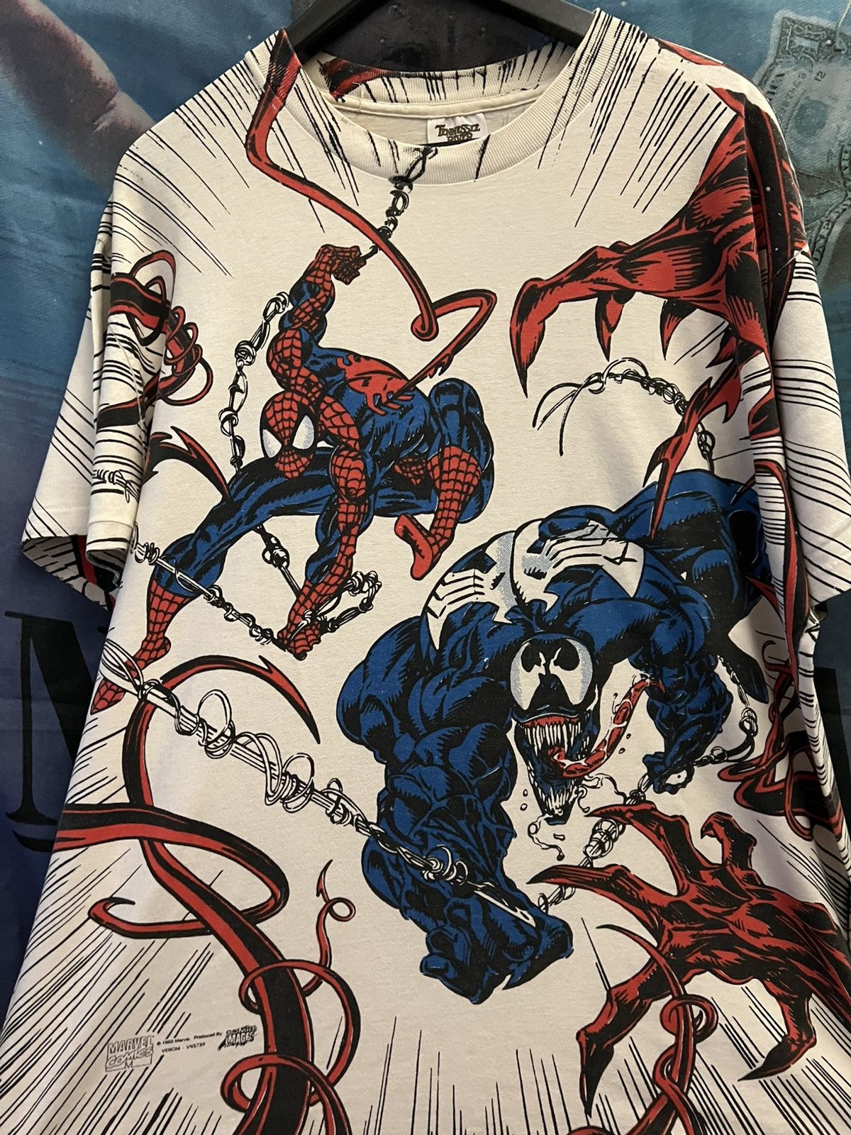 Vintage 1993 Marvel Spiderman Venom Mega in XXL