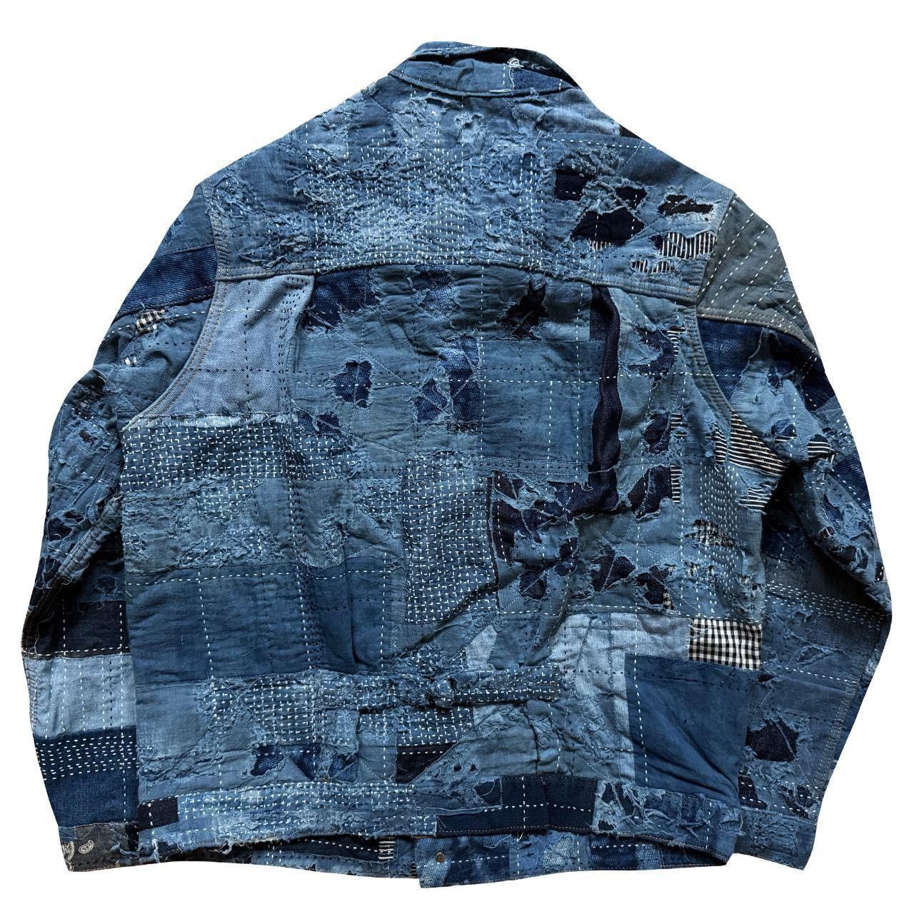 Kapital Indigo Boro Sashiko Denim Jacket Size US XL / EU 56 / 4 - 2 Thumbnail