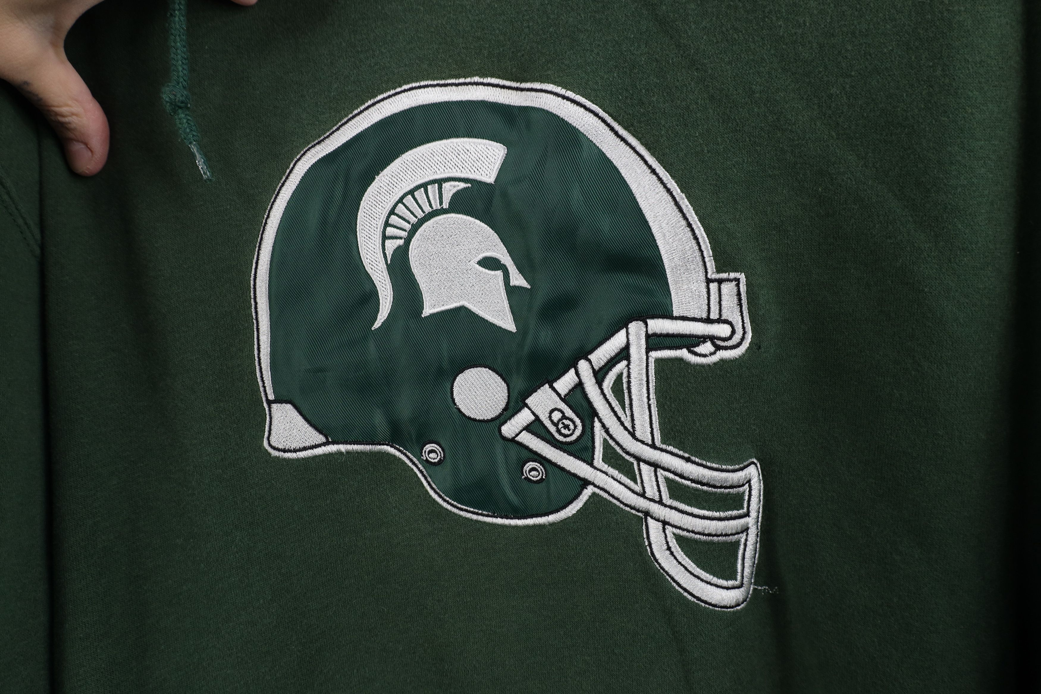 Vintage Vintage 90s Y2K Michigan State University Football Hoodie Size US XXL / EU 58 / 5 - 6 Thumbnail