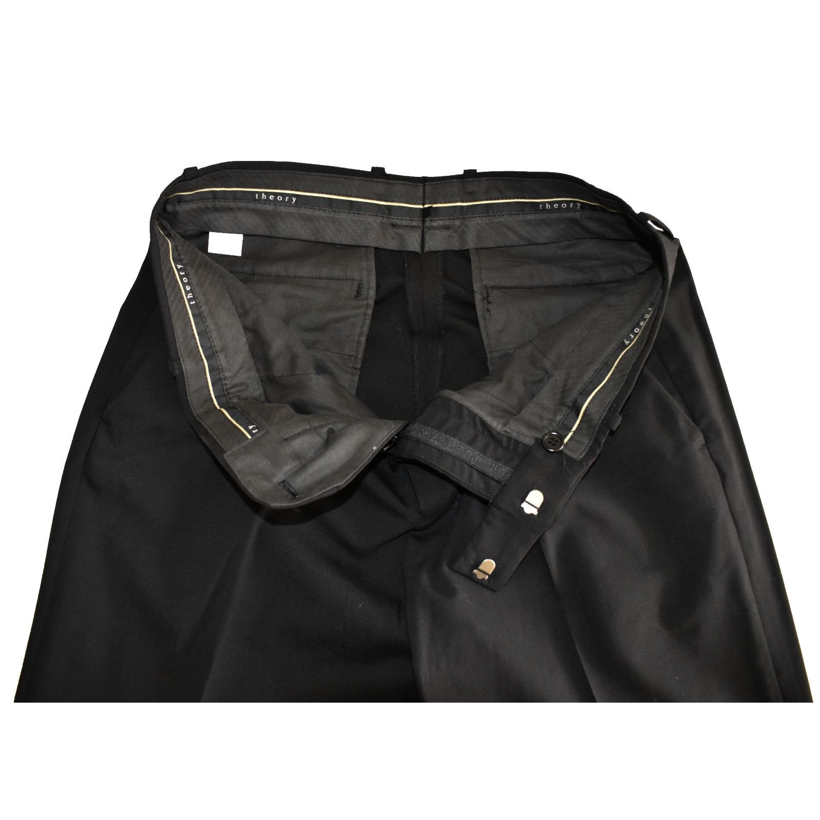 Theory THEORY Black Straight Trouser Dress Pants Size 8 Waist 32in Size 30" / US 8 / IT 44 - 4 Thumbnail
