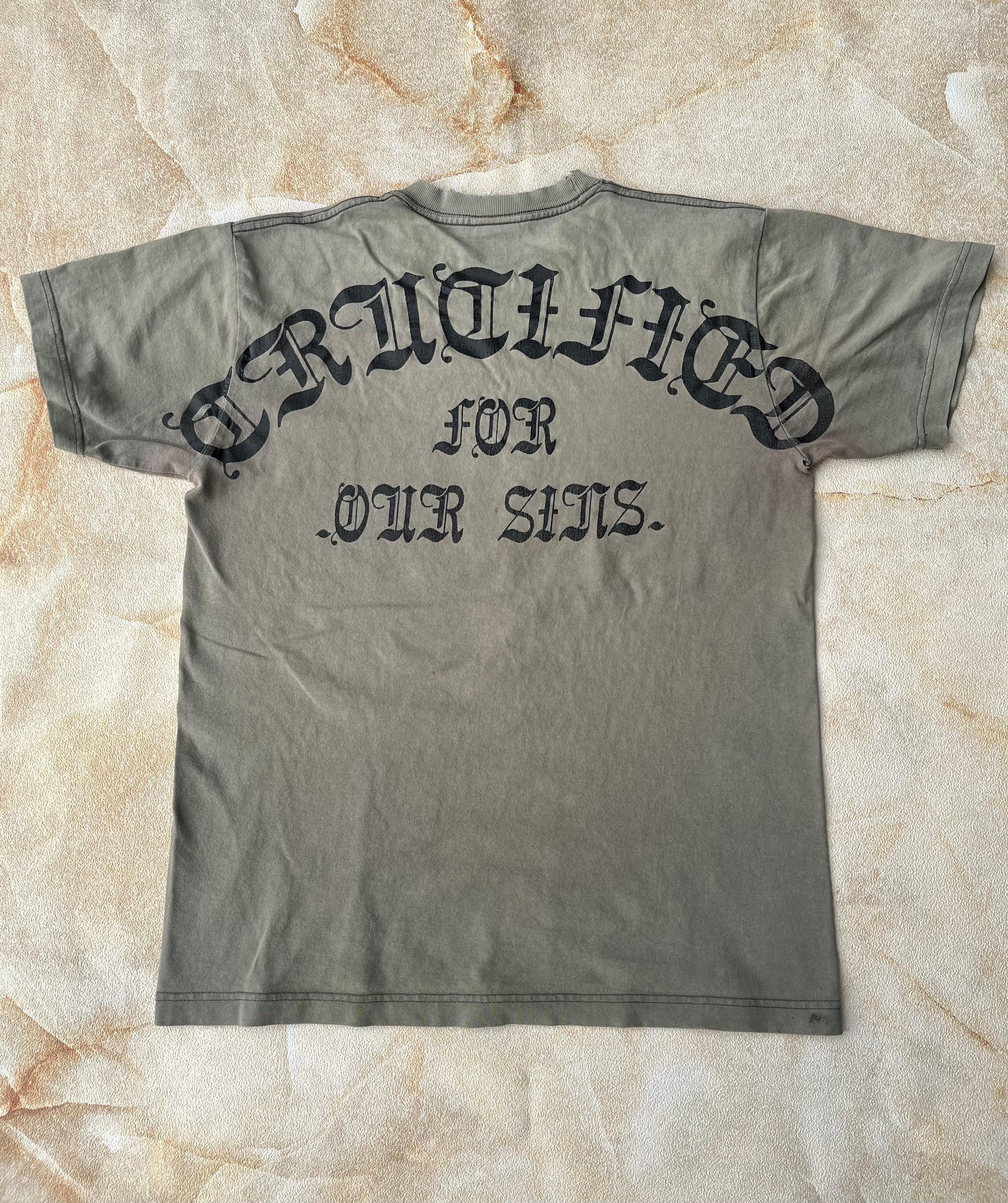 Band Tees Distressed Brooklyn Skinhead Crucified For our sins Tshirt Size US M / EU 48-50 / 2 - 2 Thumbnail