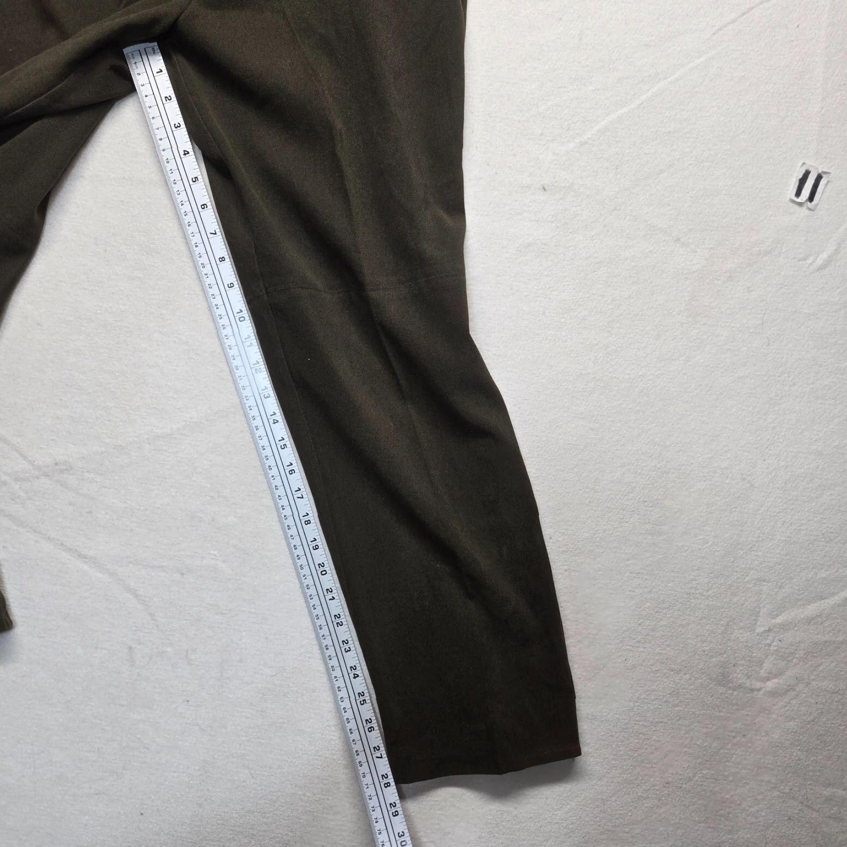 Vintage Norton Studio Women Pants 12P Petite Army Green Straight Dress Pants Size 34" / US 12 / IT 48 - 6 Thumbnail