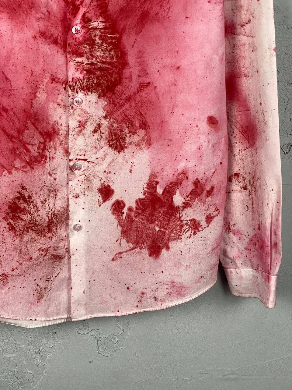 Handmade × Japanese Brand Avant Garde CDG Style Handmade Blood Shirt Size US M / EU 48-50 / 2 - 5 Thumbnail