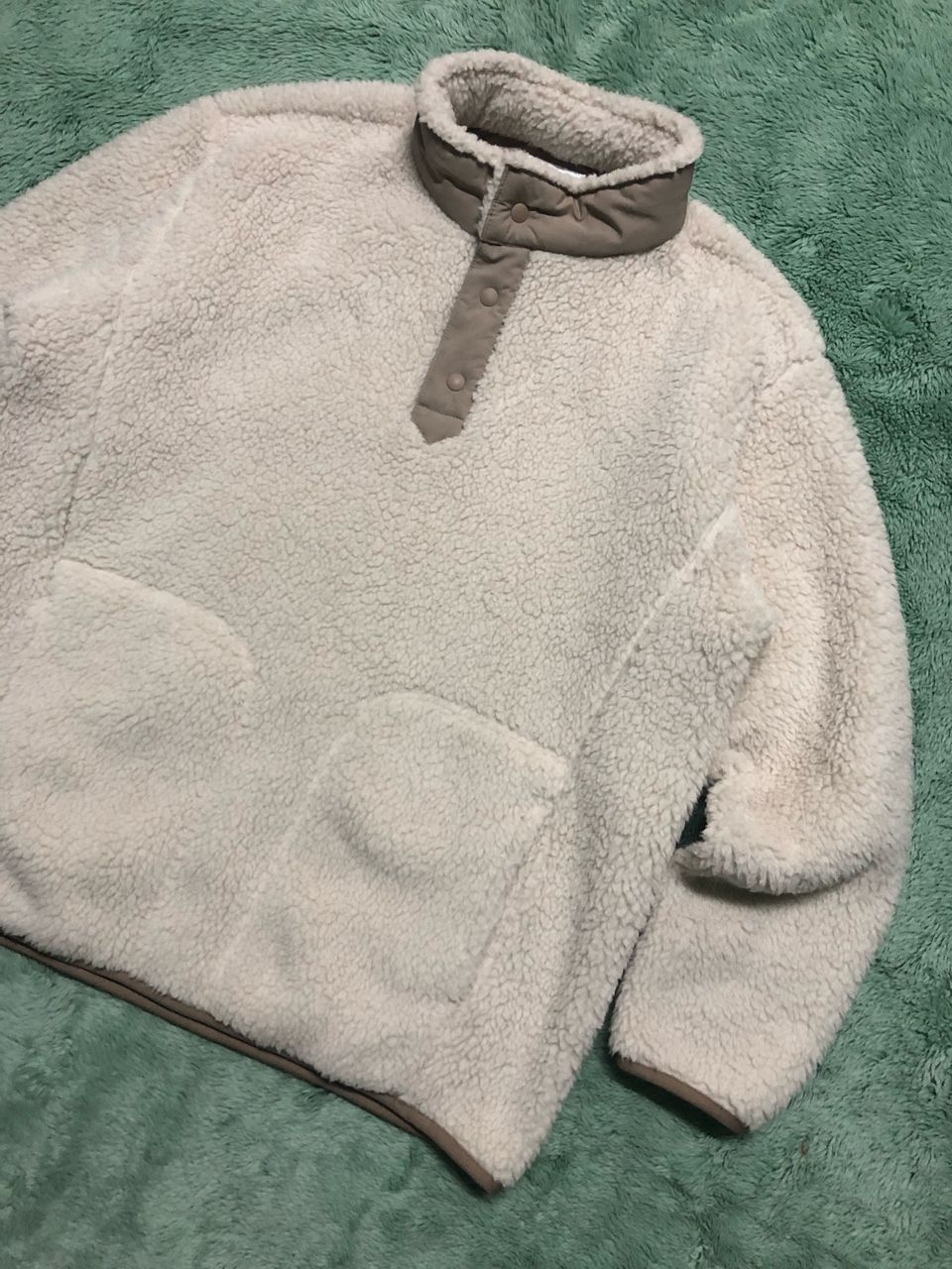 Uniqlo × White Mountaineering UNIQLO WHITE MOUNTAINEERING DEEP PILE FLEECE HALF BUTTON Size US M / EU 48-50 / 2 - 6 Thumbnail