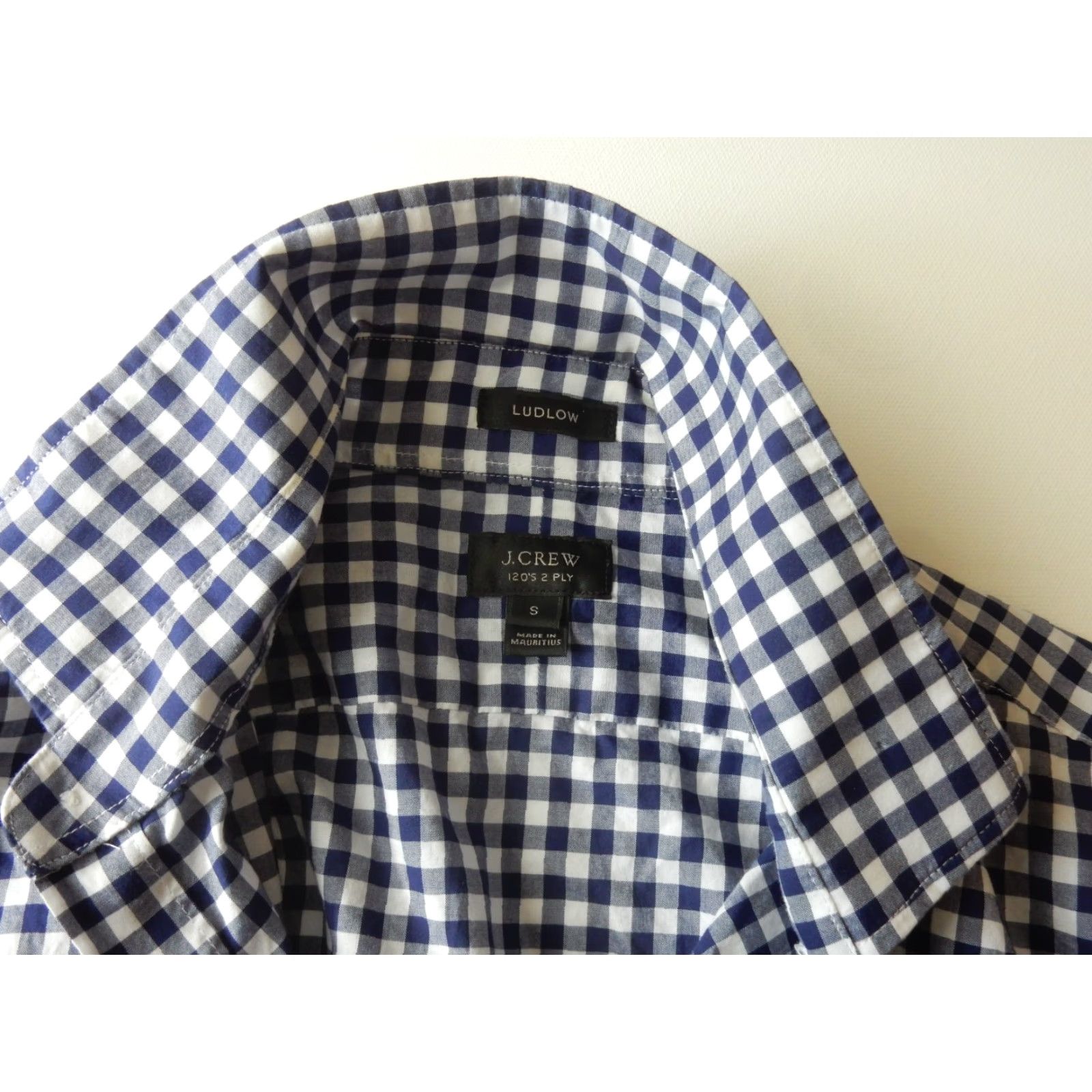 J.Crew J.CREW Shirt Men Button-Up Long Sleeve Blue Cotton Check Size S Ludlow Size US S / EU 44-46 / 1 - 3 Thumbnail