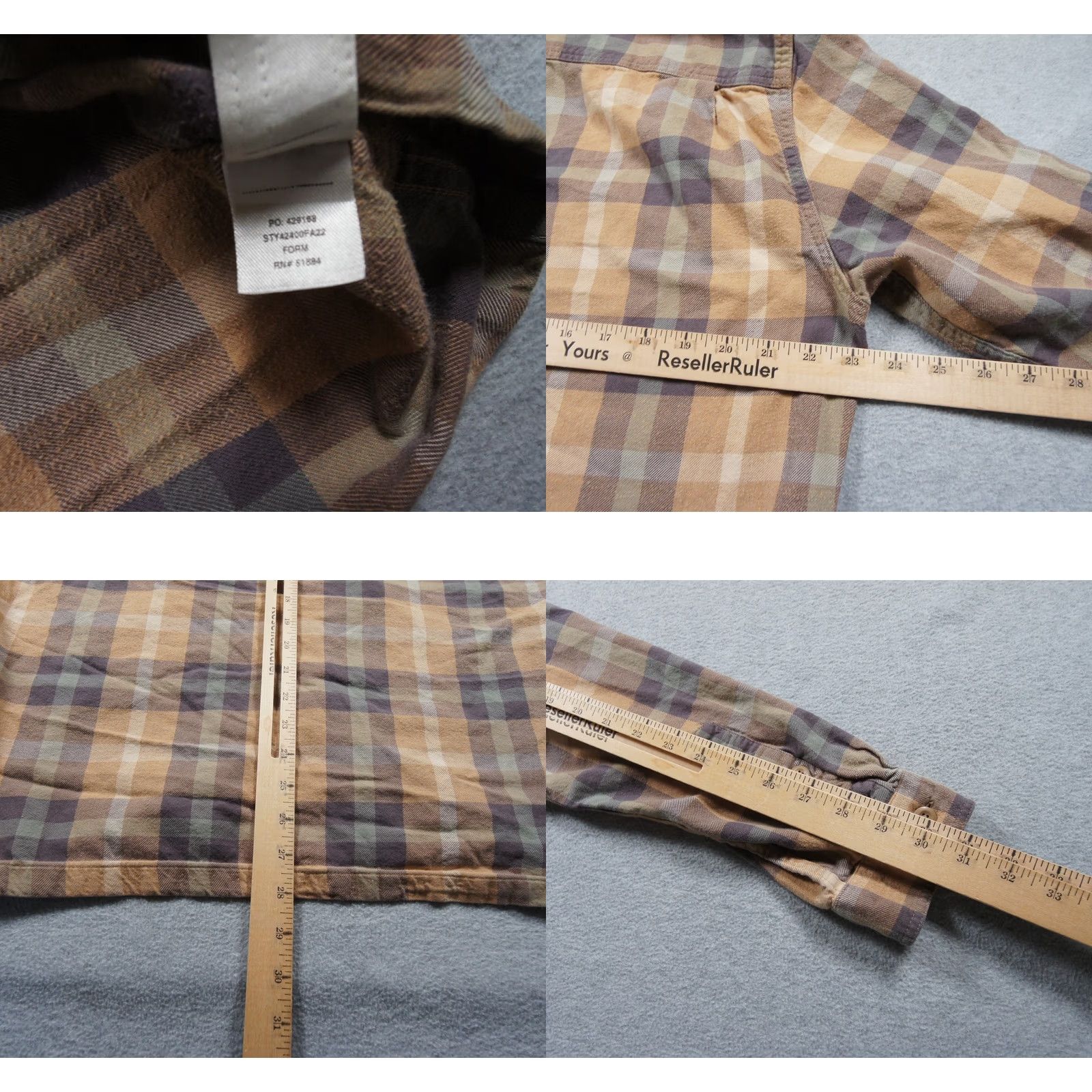 Patagonia Patagonia Shirt Mens Large Beige Button Down Fjord Flannel Plaid Outdoors Adult Size US L / EU 52-54 / 3 - 9 Thumbnail
