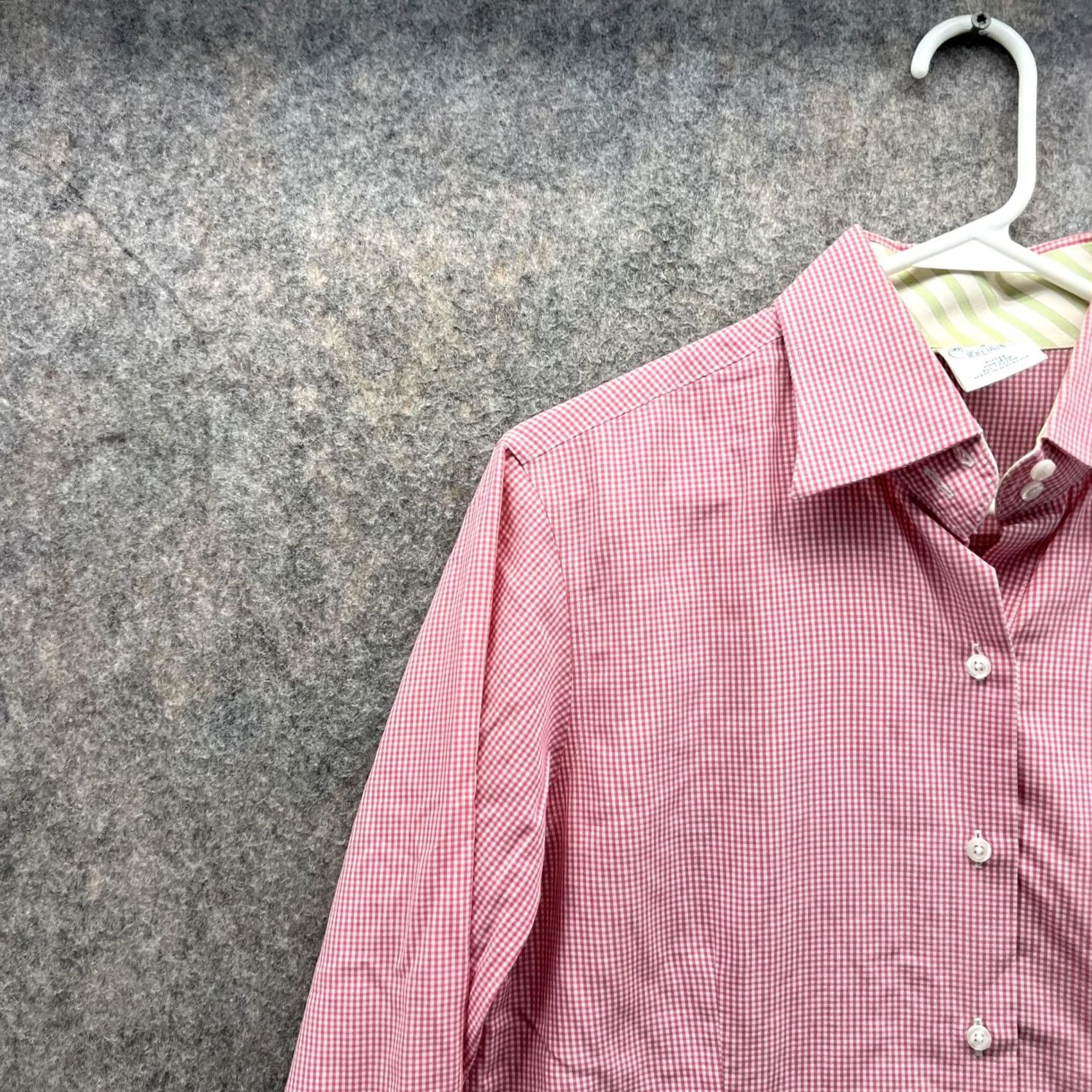 Brooks Brothers Brooks Brothers Womens 8 Pink Casual Button Down Fitted Gingham Check Shirt - Vintage - Sale Size M / US 6-8 / IT 42-44 - 3 Thumbnail